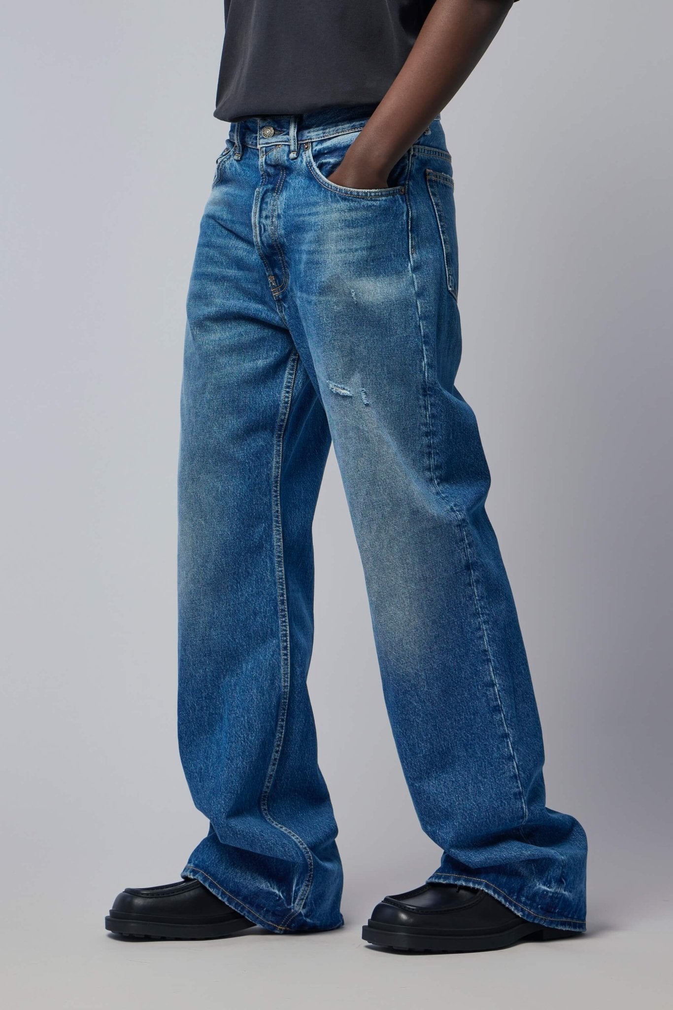 パンツ Acne Studios 2021M Vintage Blue EUR31 30 Acne Studios 2021m Vintage Blue Wide-Leg Jeans – LABELS
