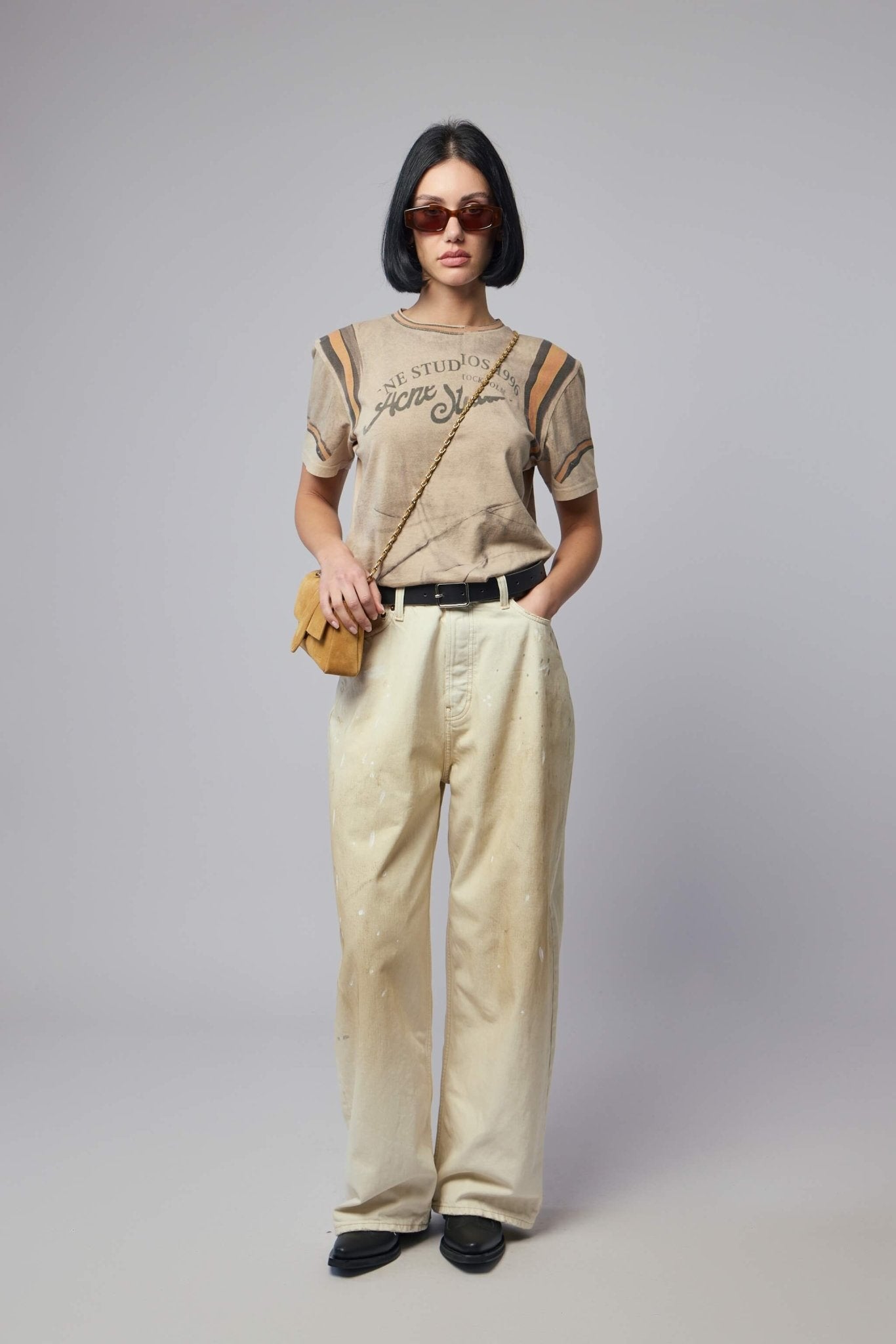 Acne Studios 2023 U White Trafalgar Leather Wide-Leg Pants – LABELS