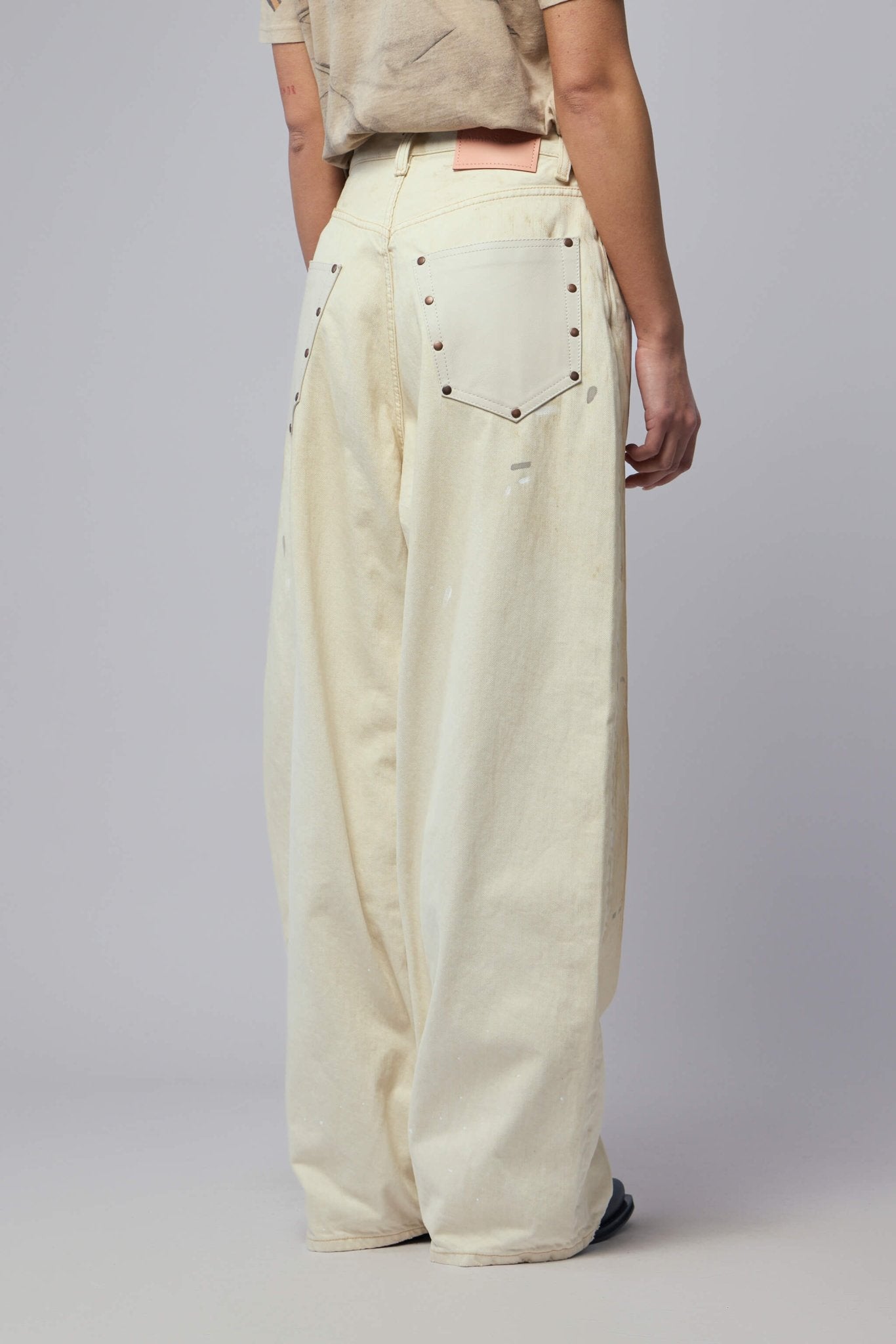 Acne Studios 2023 U White Trafalgar Leather Wide-Leg Pants – LABELS