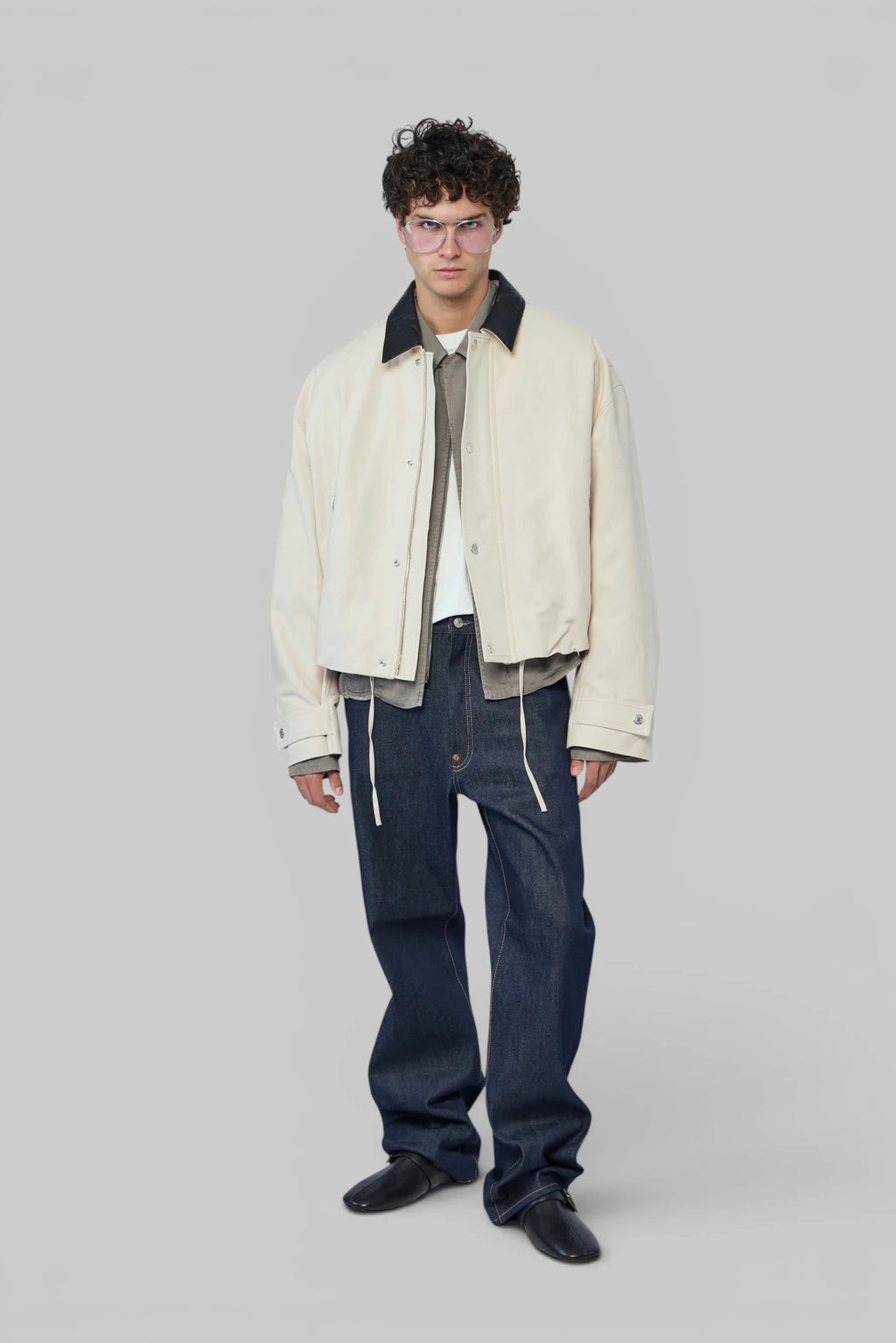Acne Studios - Bomber with Leather Collar - LABELS