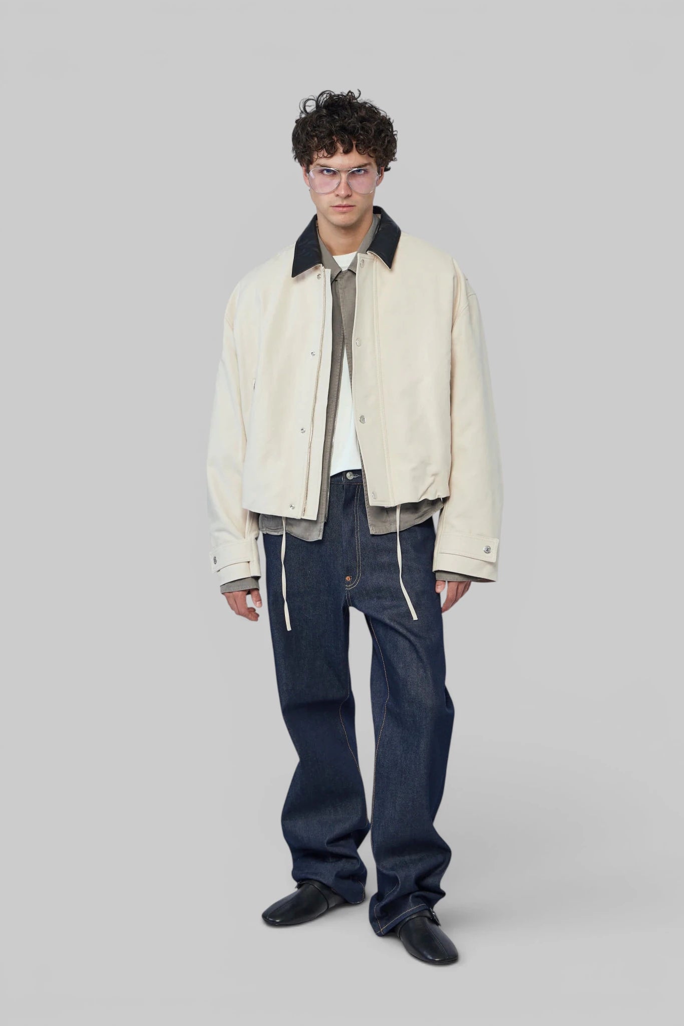 Acne Studios - Bomber with Leather Collar - LABELS