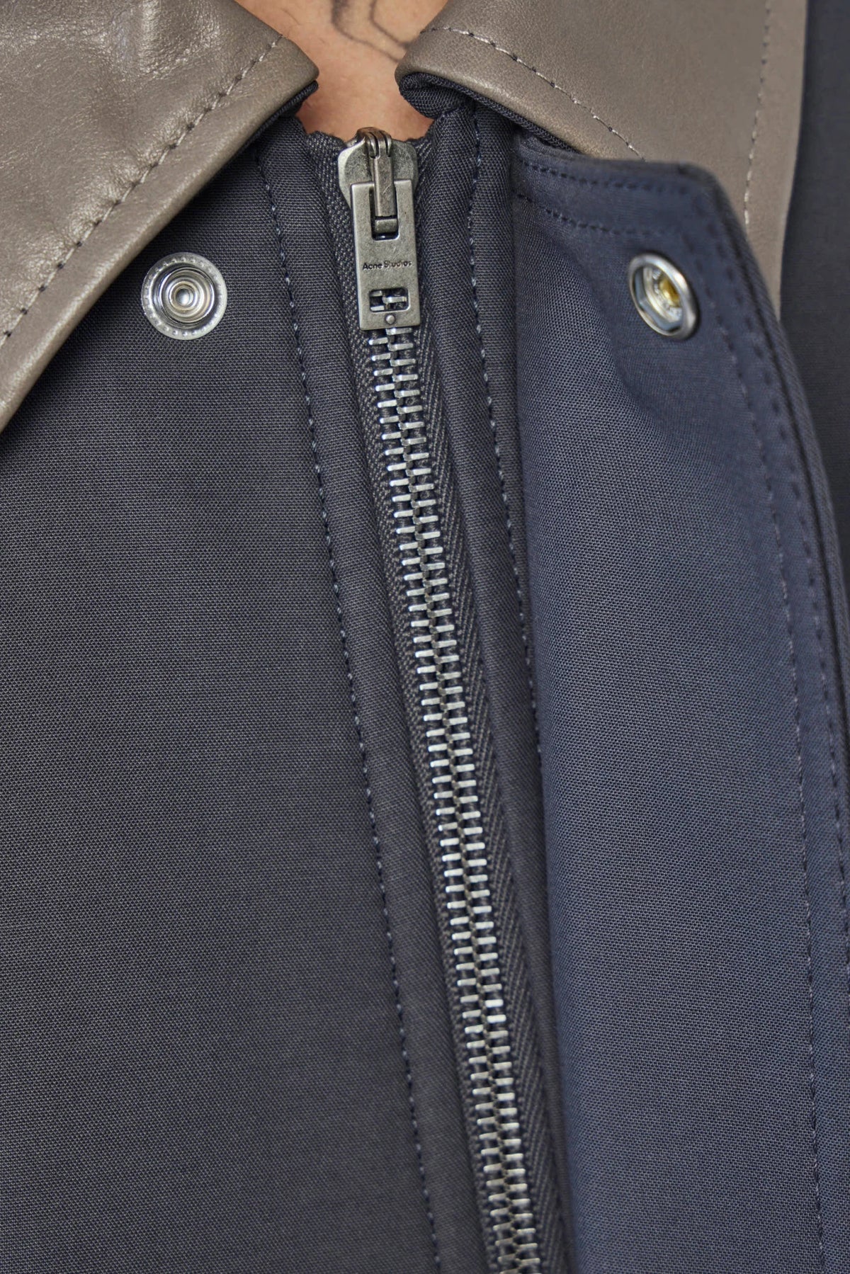Acne Studios - Bomber with Leather Collar - LABELS