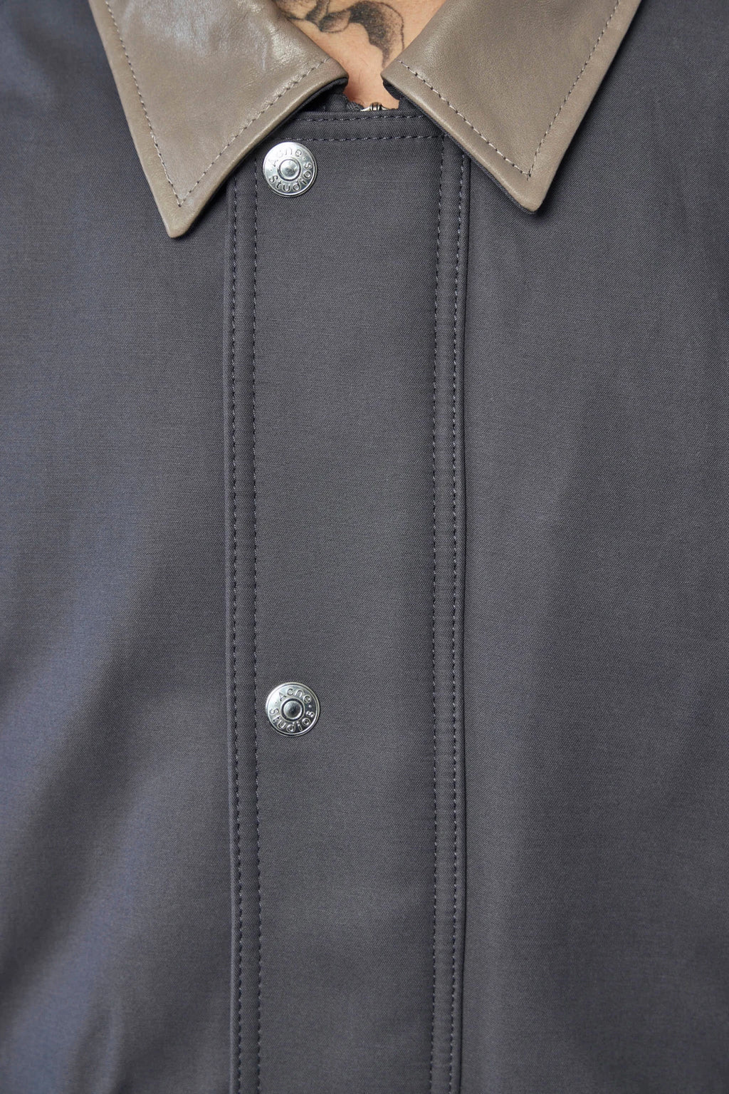 Acne Studios - Bomber with Leather Collar - LABELS
