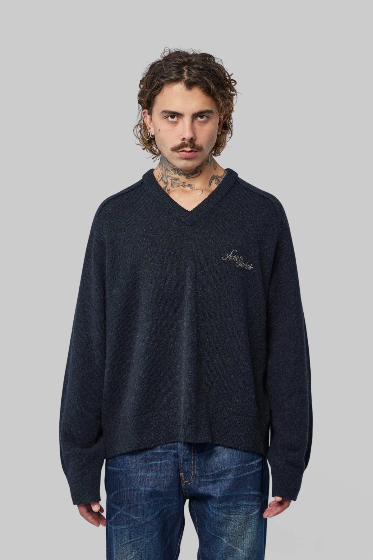 Acne Studios - Camel Hair V-Neck Sweater - LABELS