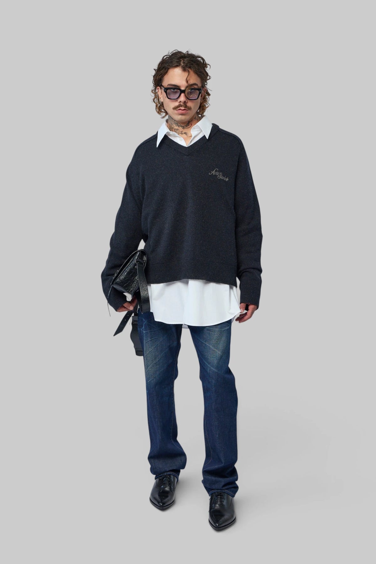 Acne Studios - Camel Hair V-Neck Sweater - LABELS