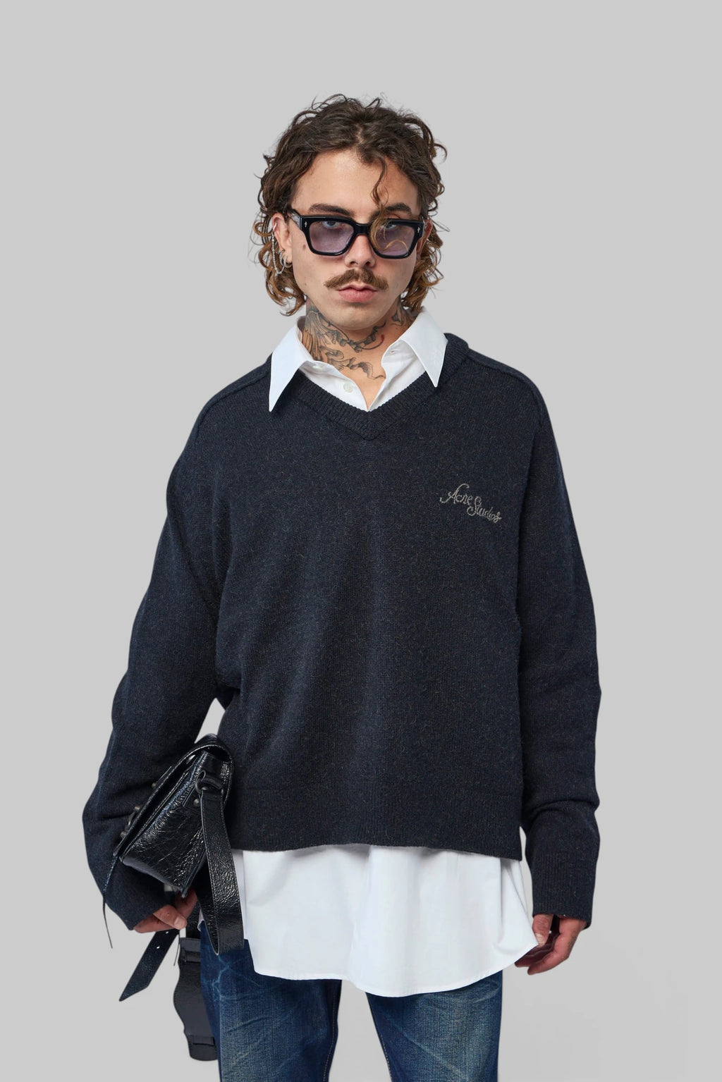 Acne Studios - Camel Hair V-Neck Sweater - LABELS