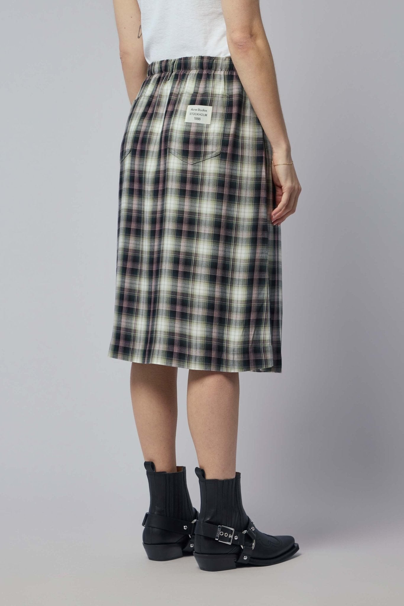 Acne Studios - Check Midi Skirt - LABELS