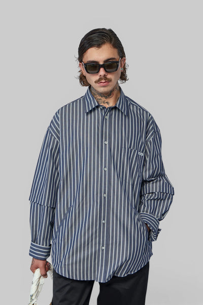 Double Sleeve Button-up Shirt