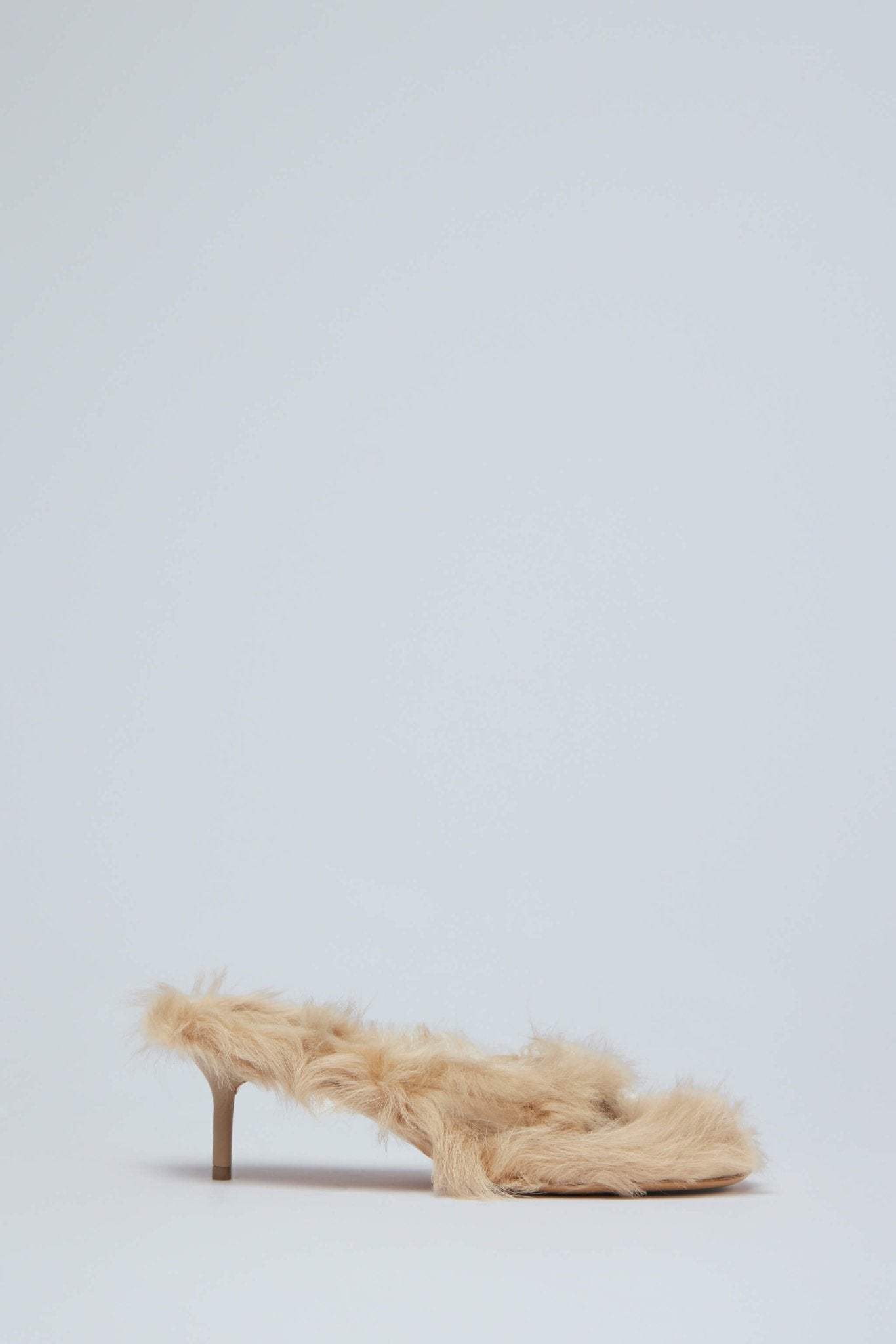 Acne Studios - Furry Kitten Heel Sandals - LABELS
