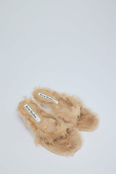 Furry Kitten Heel Sandals