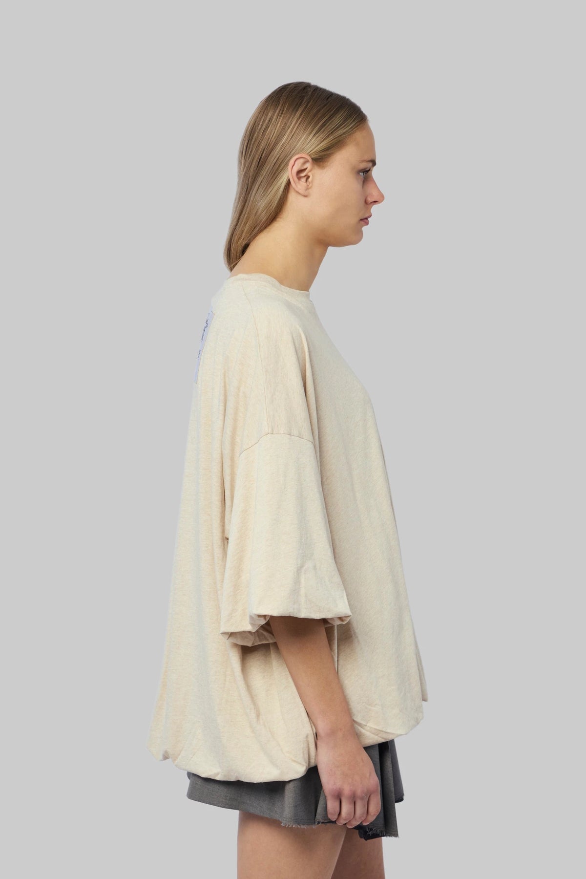Acne Studios - Gathered T-shirt with logo - LABELS