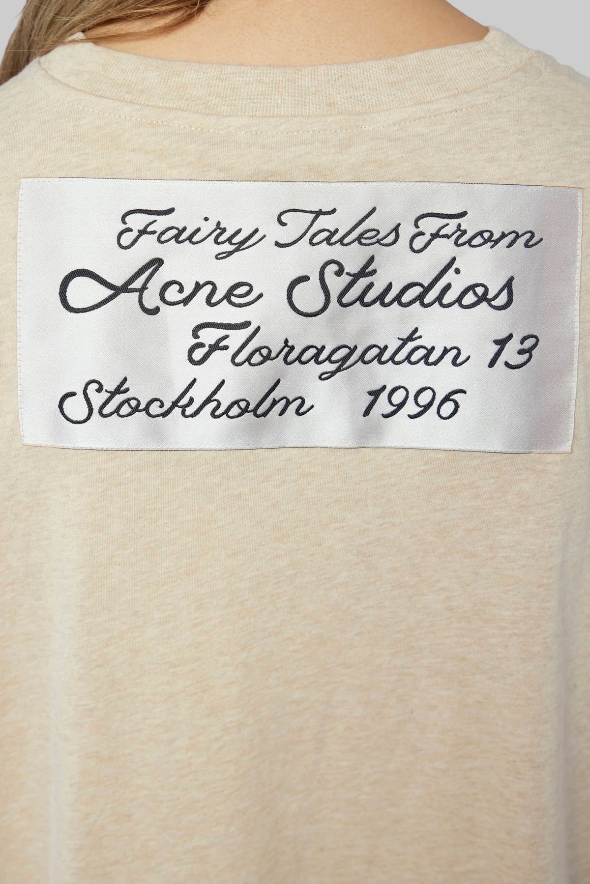 Acne Studios - Gathered T-shirt with logo - LABELS
