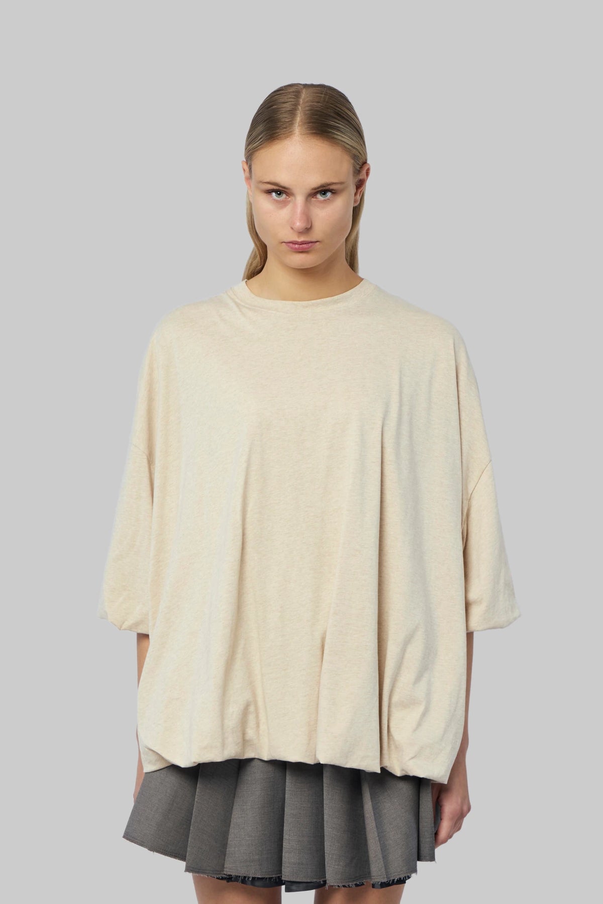 Acne Studios - Gathered T-shirt with logo - LABELS