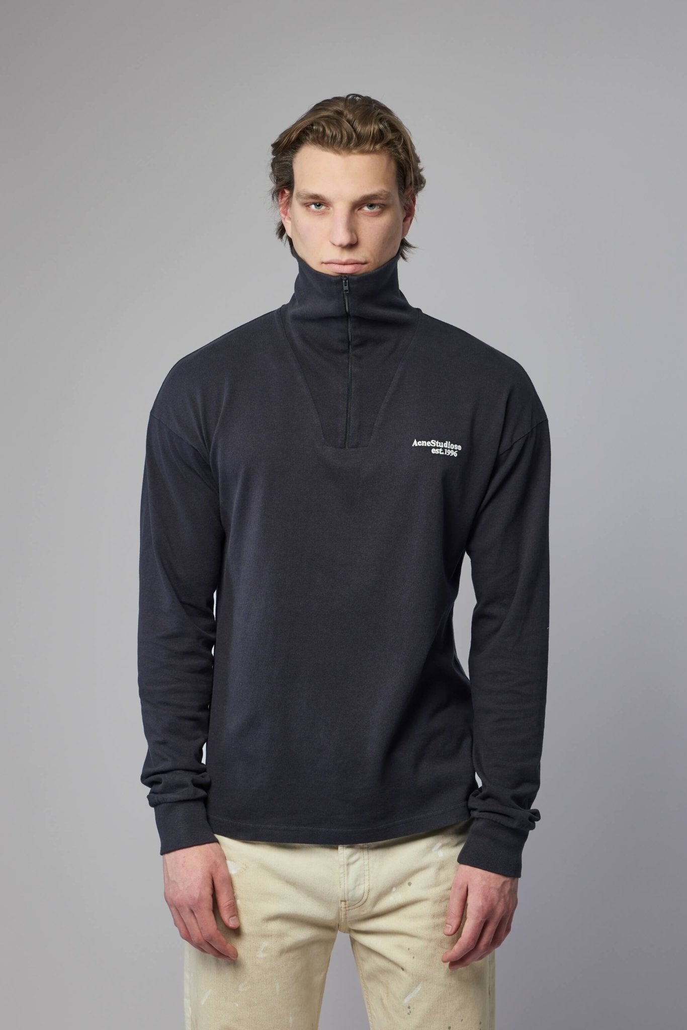 Acne Studios - Half - zip Logo Sweatshirt - LABELS