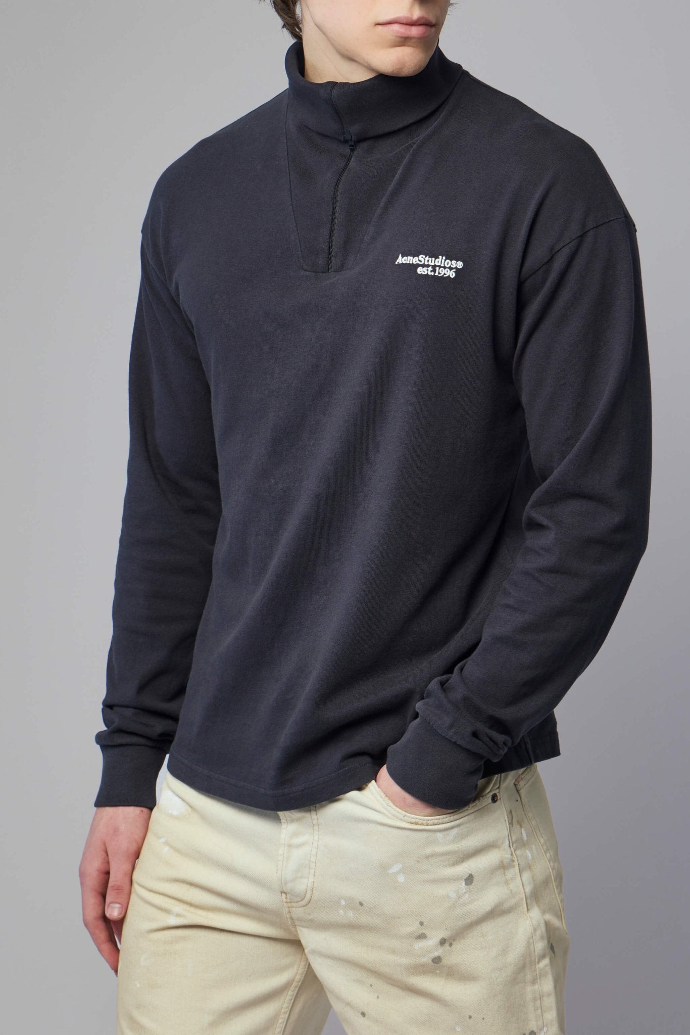 Acne Studios - Half - zip Logo Sweatshirt - LABELS