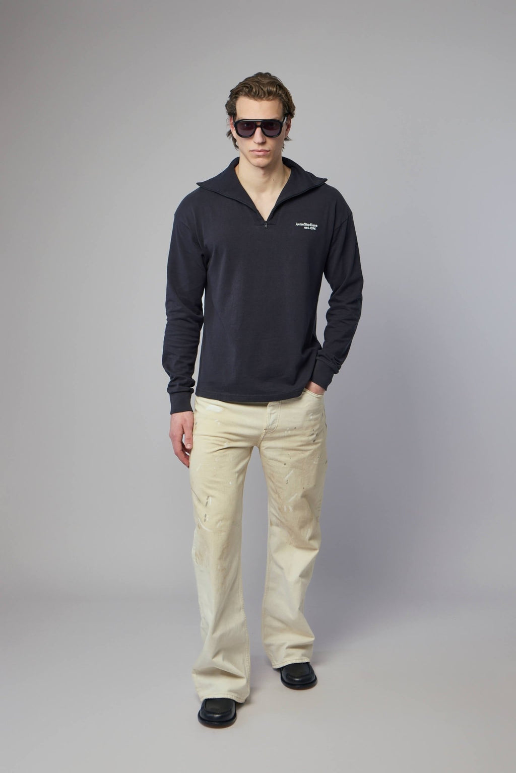 Acne Studios - Half - zip Logo Sweatshirt - LABELS