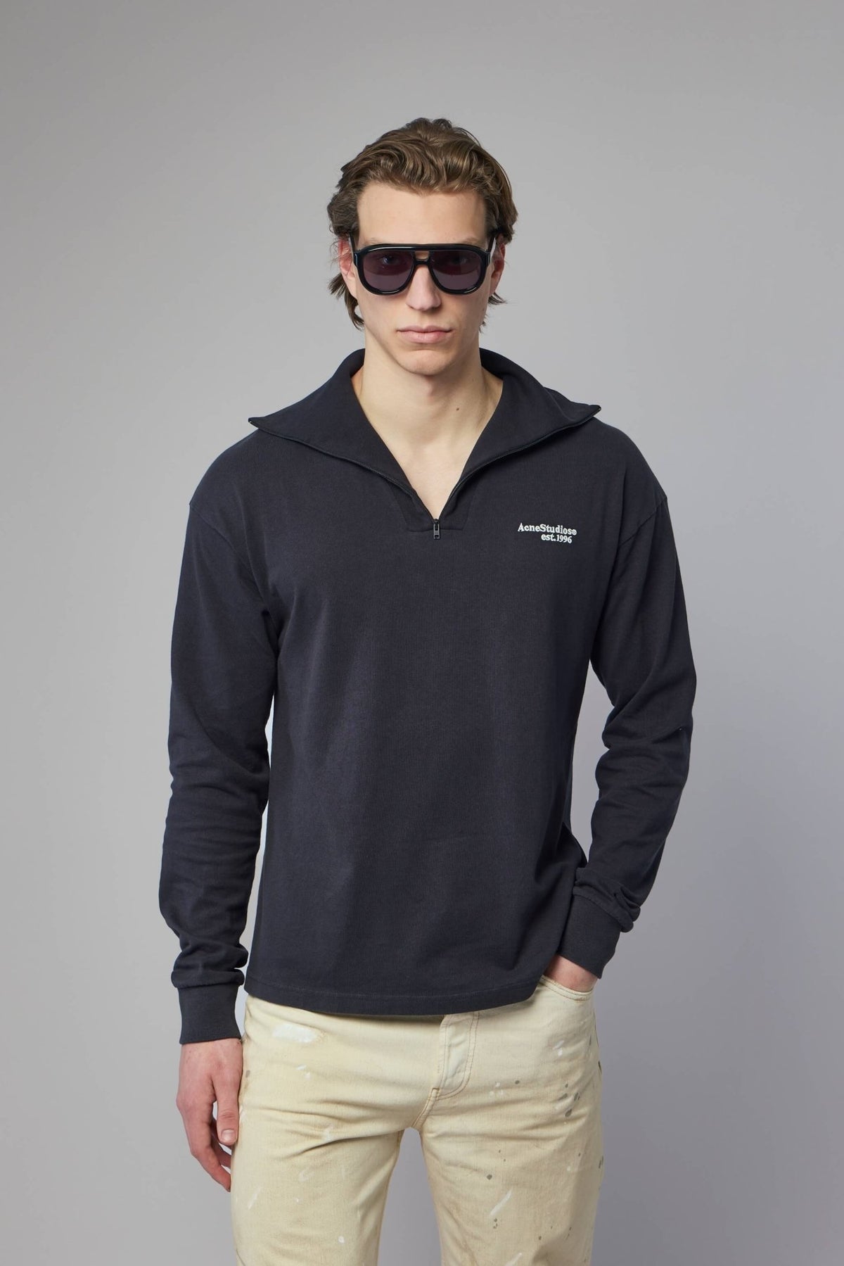 Acne Studios Sweatshirts - Half-zip Logo Design – LABELS