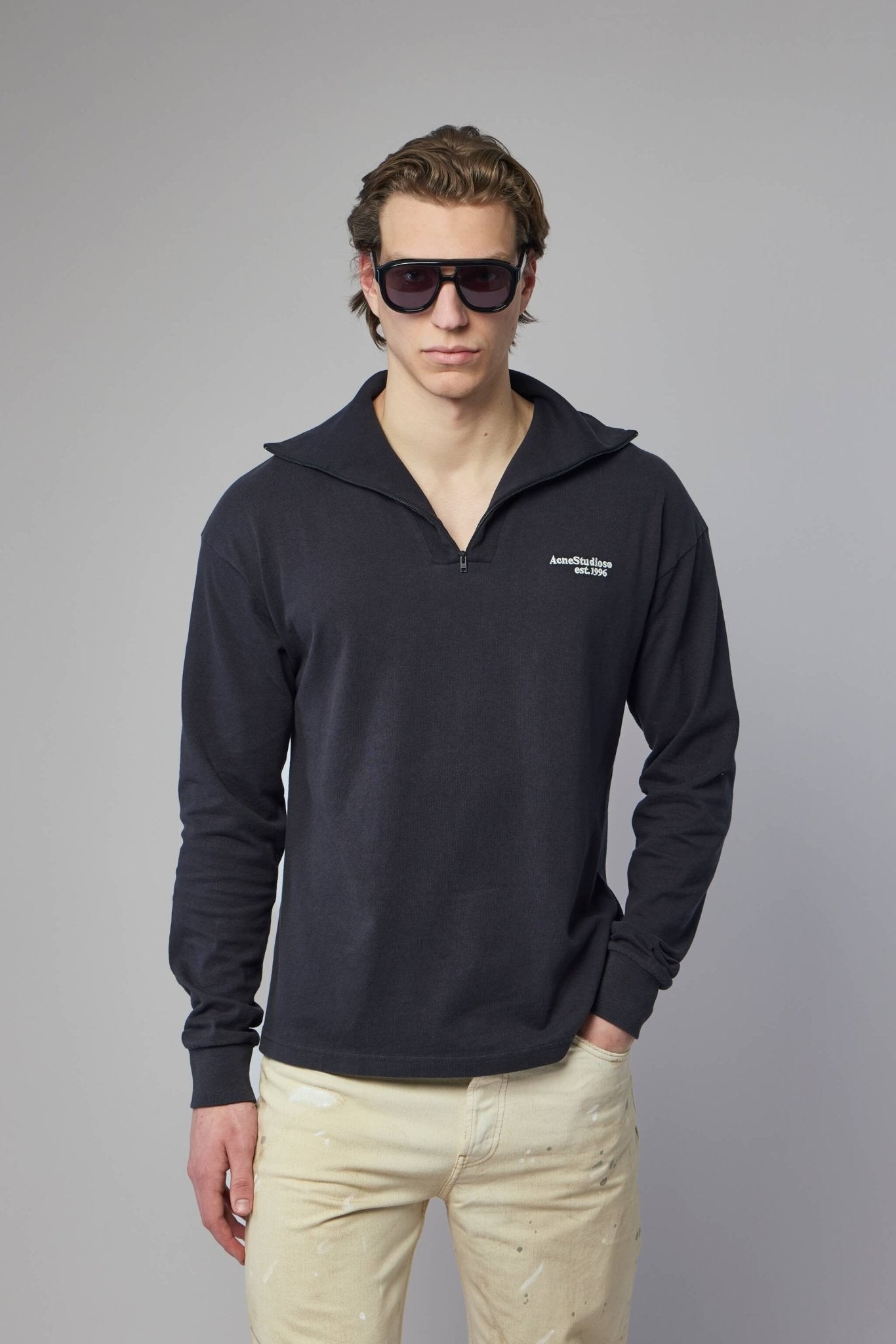 Acne Studios - Half - zip Logo Sweatshirt - LABELS