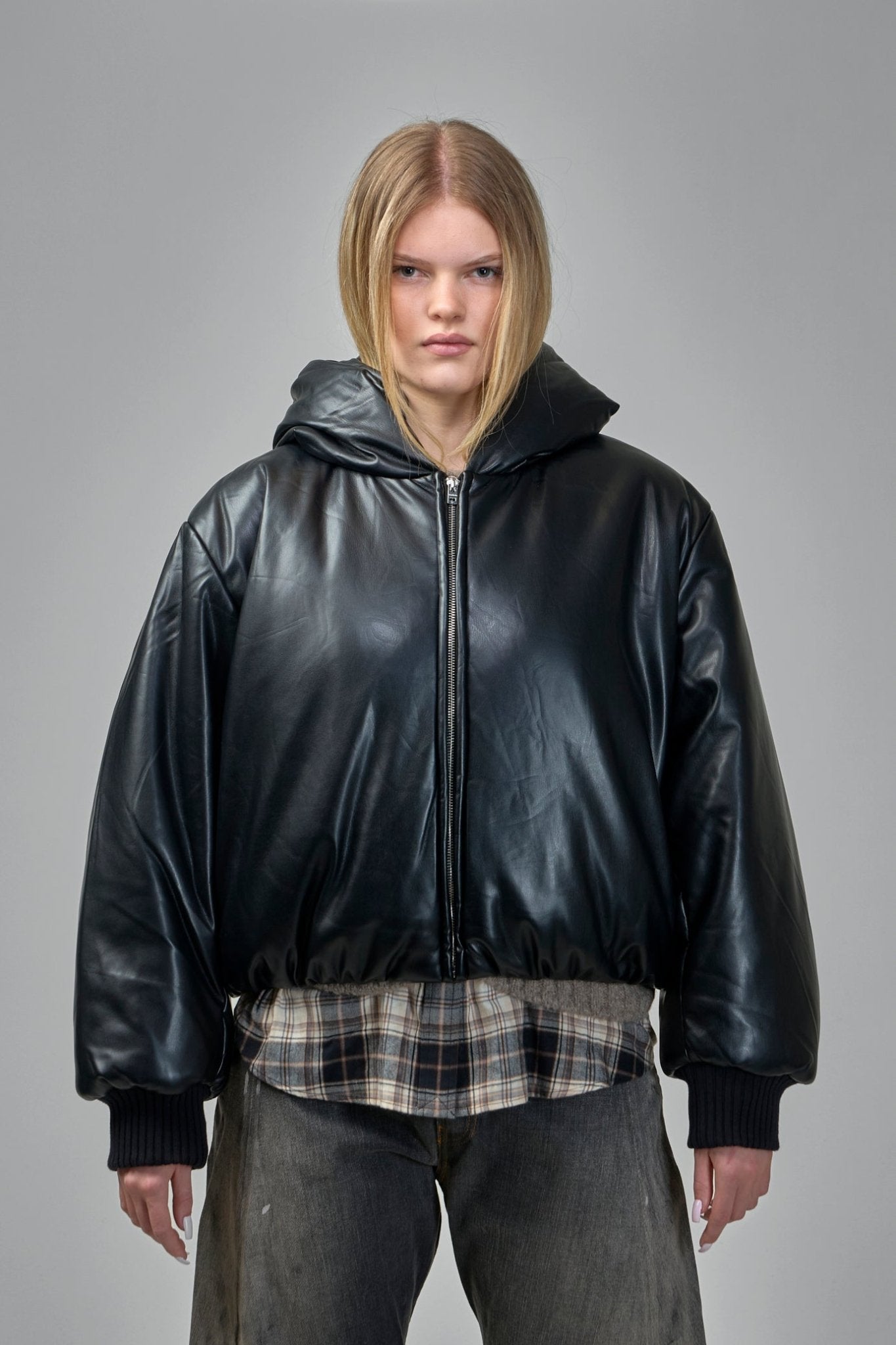 Acne Studios - Hooded Faux Leather Jacket - LABELS