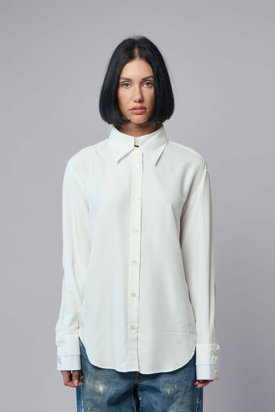 Layered Button-up Blouse