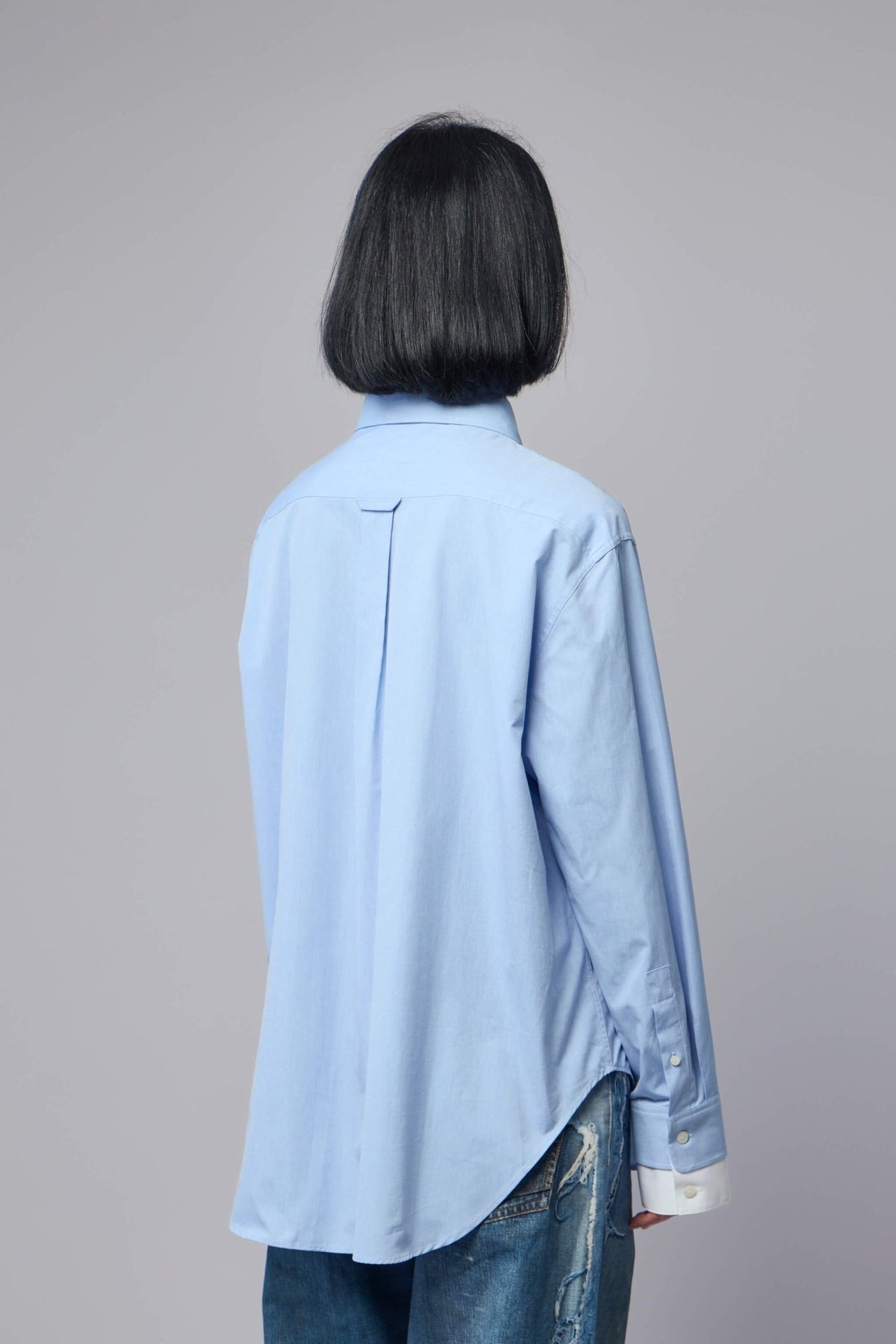 Premium cotton button-up with straight hem and professional styling, view 6