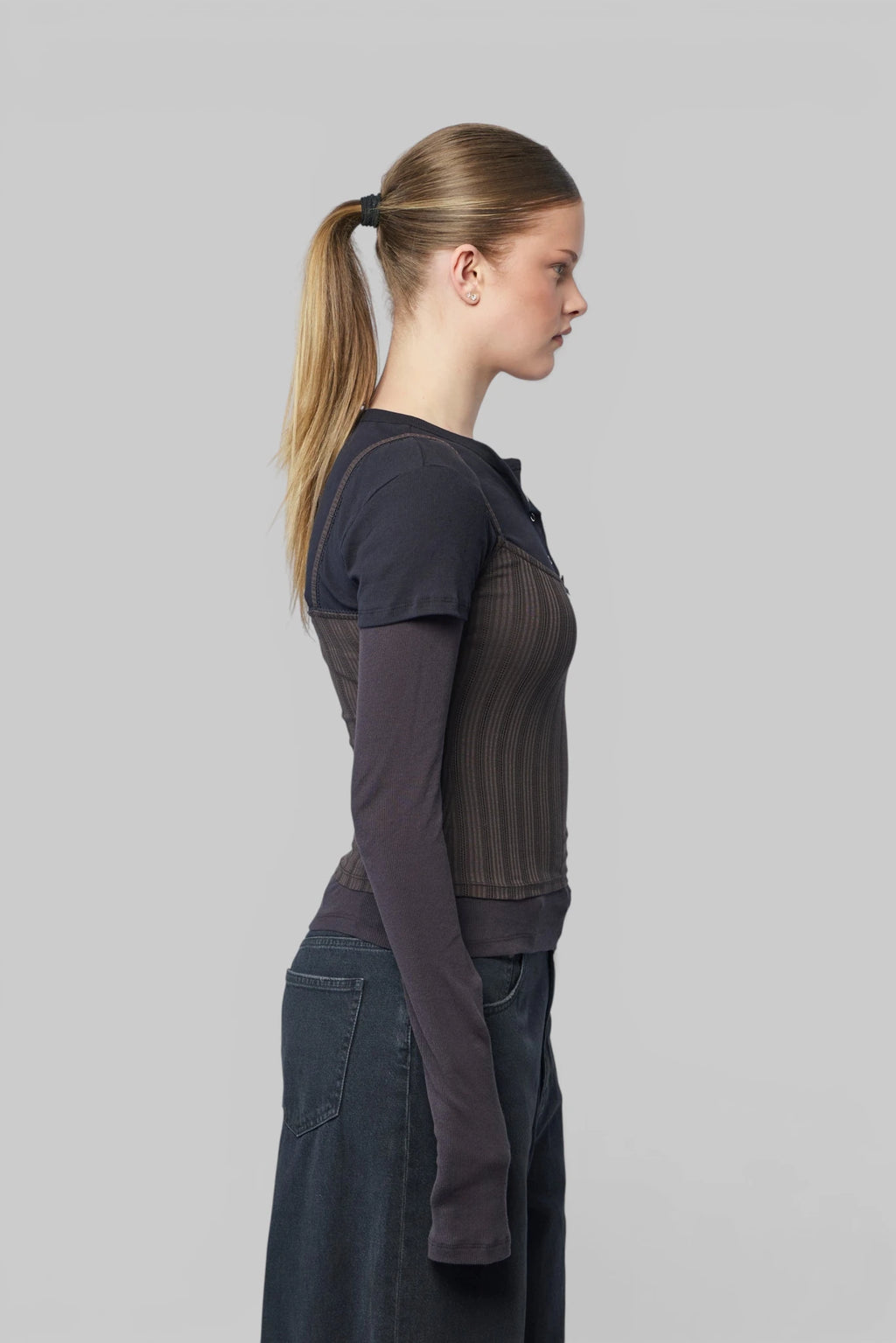 Acne Studios - Layered Jersey Shirt with Bow - LABELS
