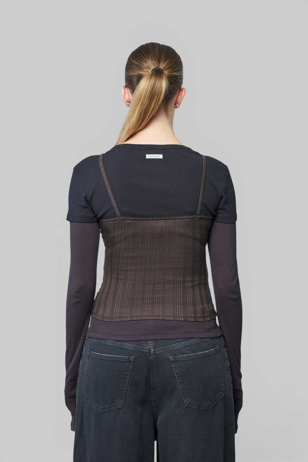 Acne Studios - Layered Jersey Shirt with Bow - LABELS