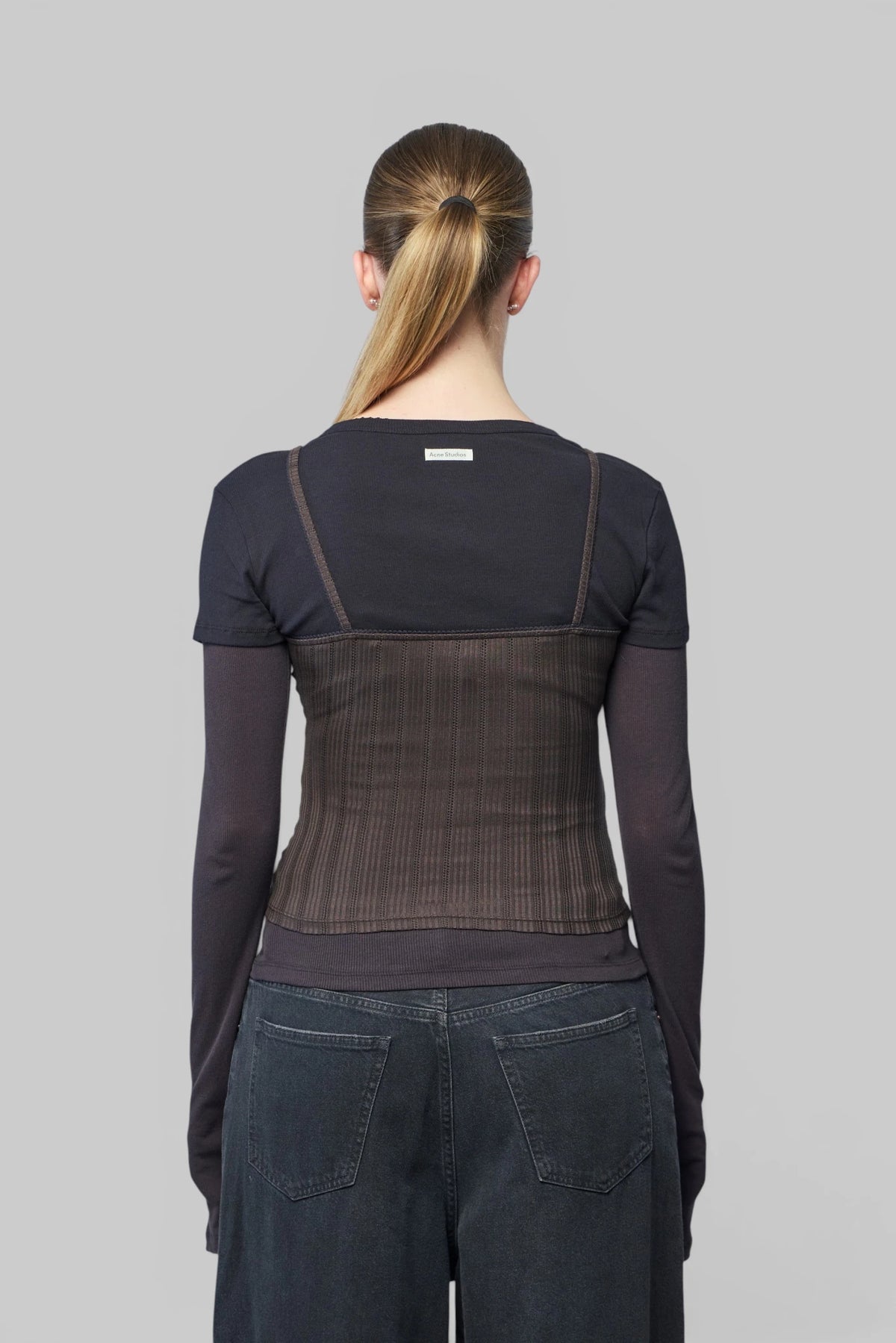 Acne Studios - Layered Jersey Shirt with Bow - LABELS