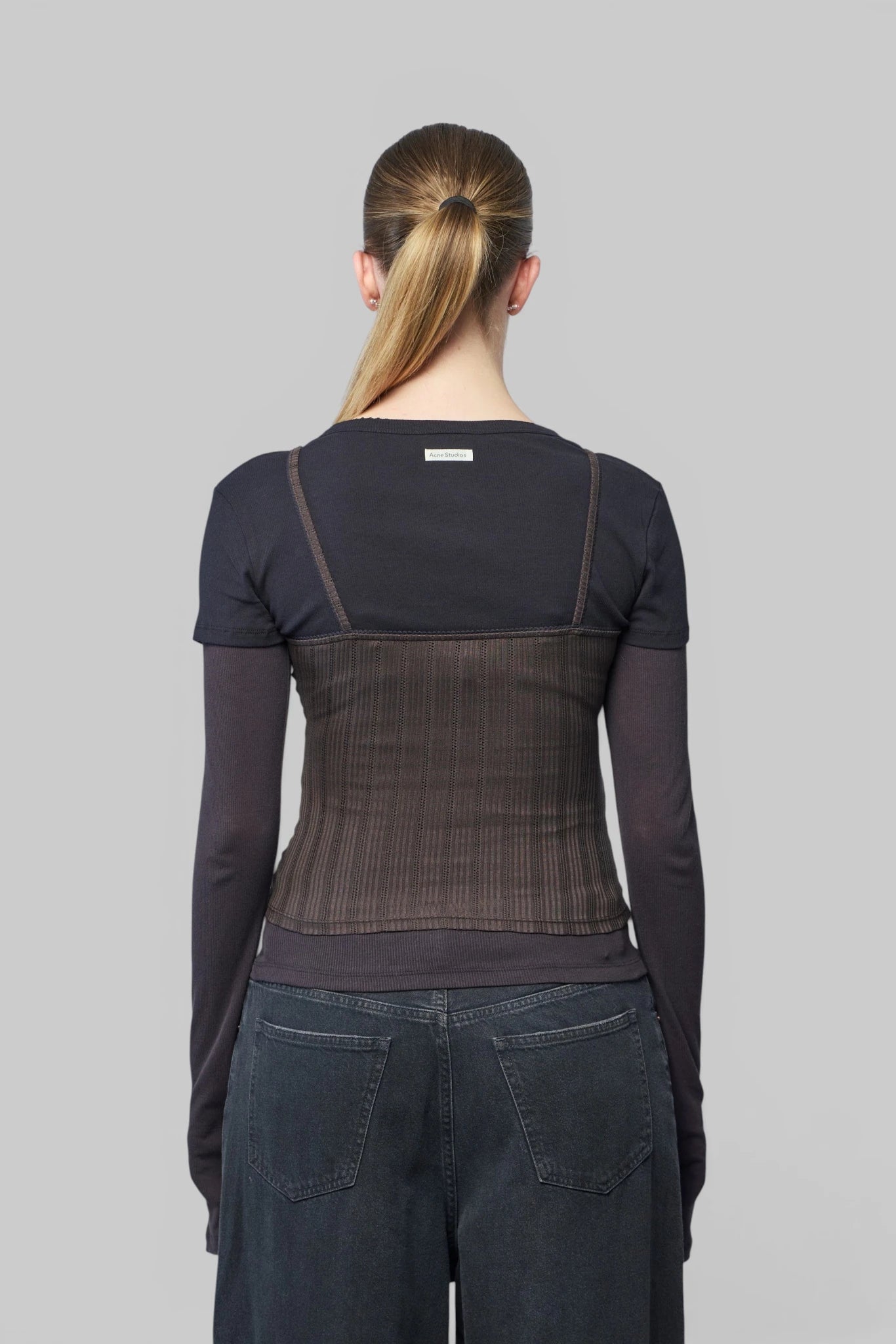 Acne Studios - Layered Jersey Shirt with Bow - LABELS