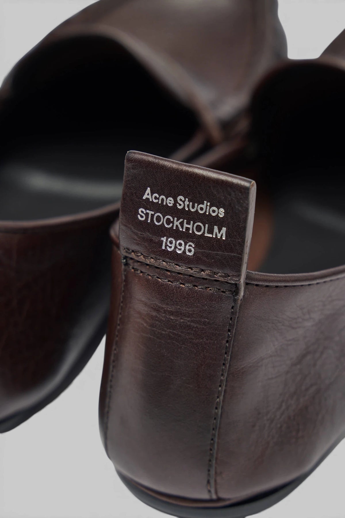 Sole detail of Acne Studios leather loafers