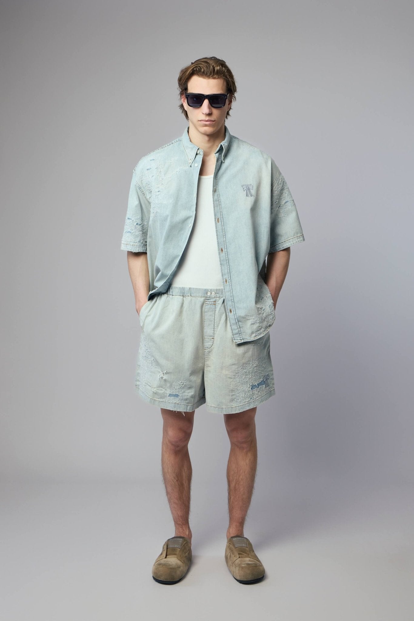 Acne Studios - Mended Denim Shirt - LABELS