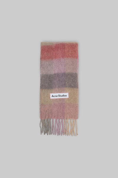 Mohair Checked Scarf