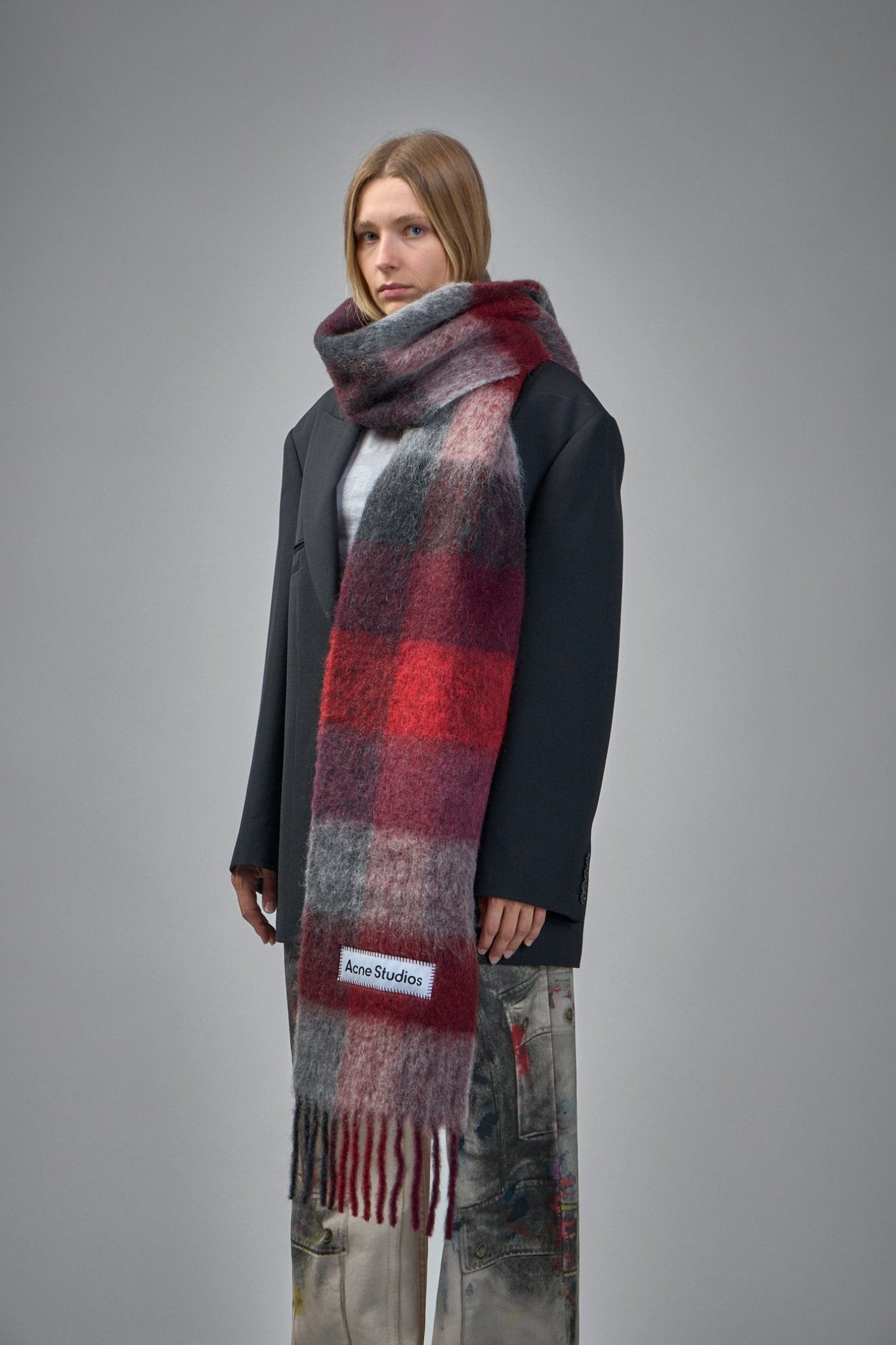 Acne Studios - Mohair Checked Scarf - LABELS