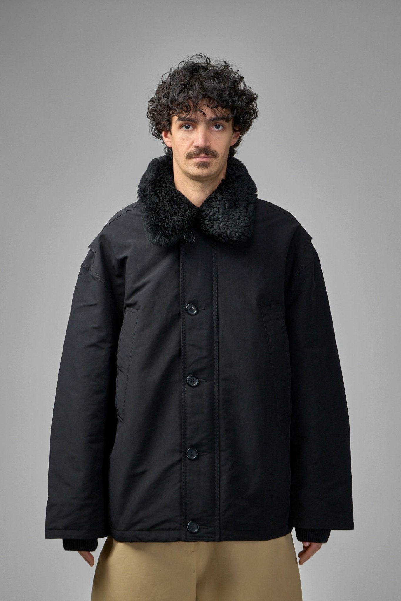 Acne Studios - Nylon Jacket Shearling Collar - LABELS