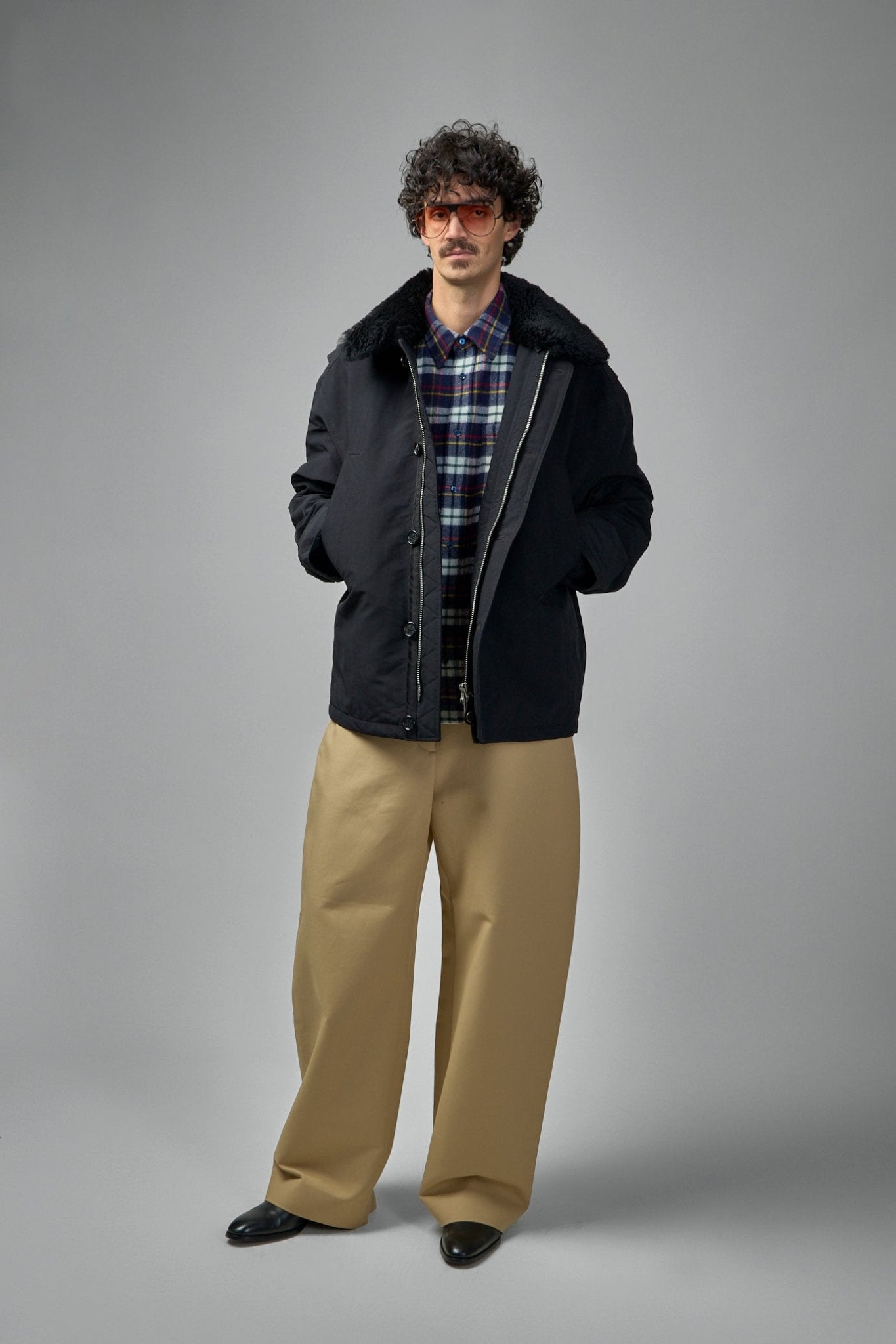 Acne Studios - Nylon Jacket Shearling Collar - LABELS