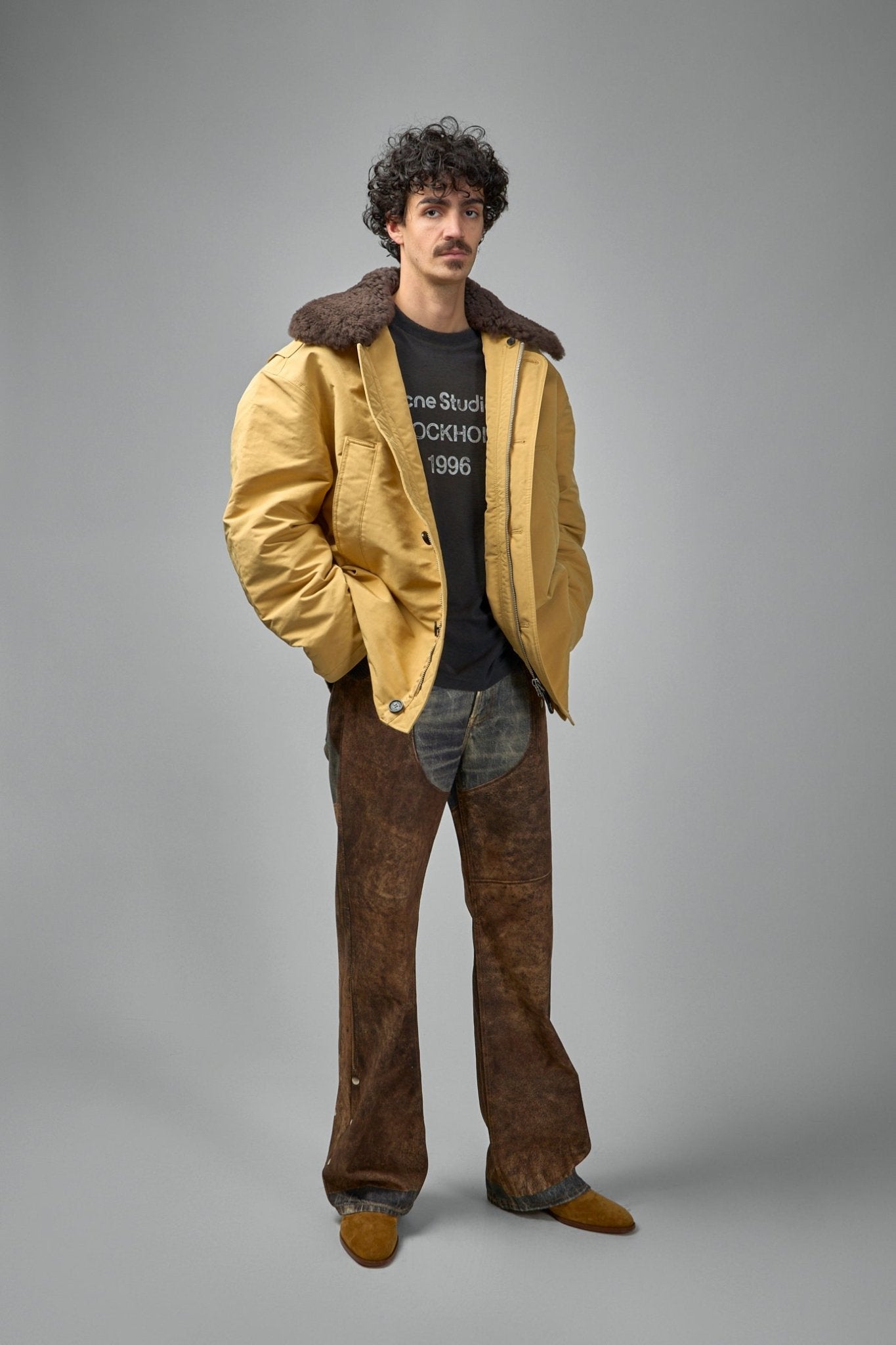 Acne Studios - Nylon Jacket Shearling Collar - LABELS