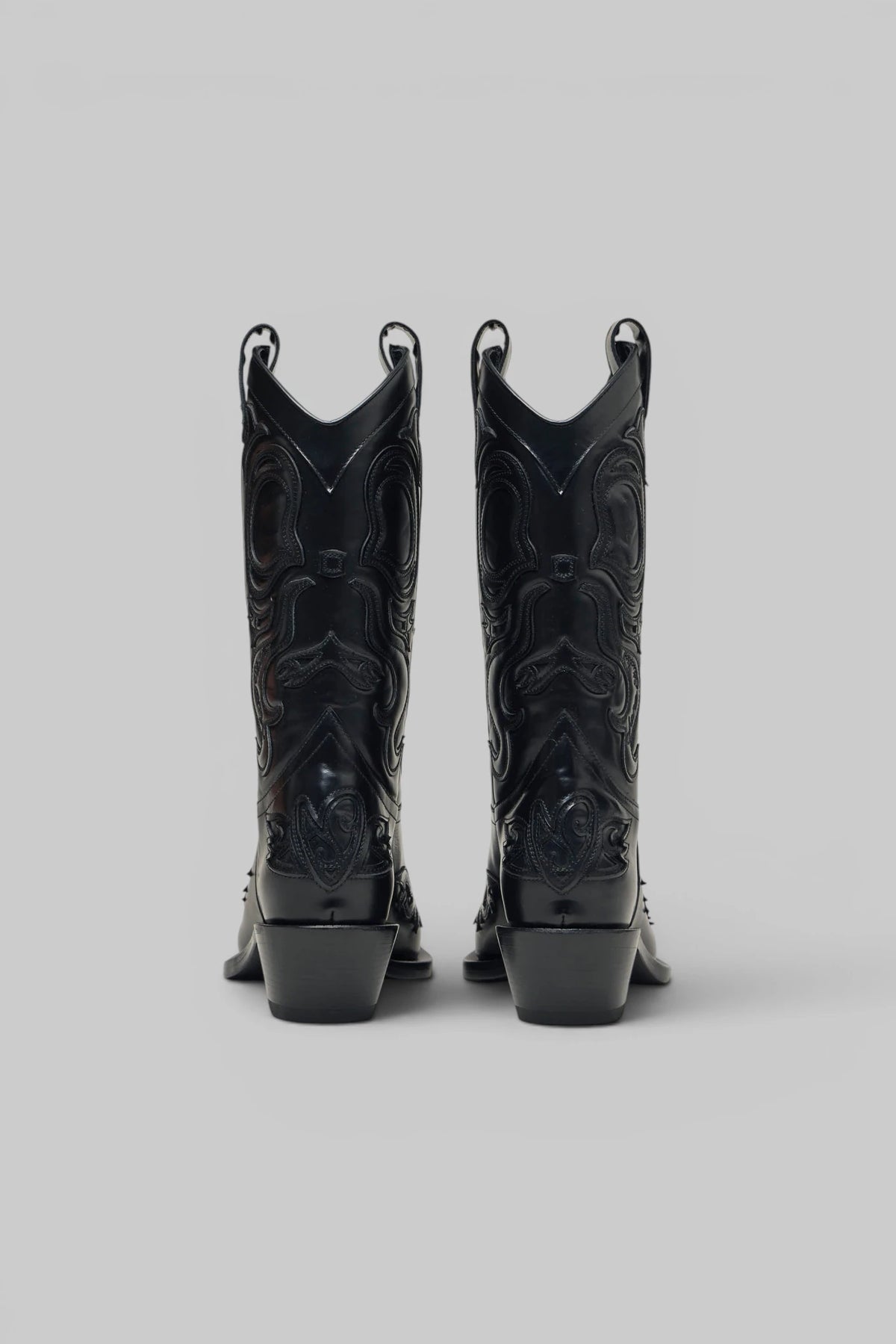 Close-up of stitched detailing on Acne Studios Boots