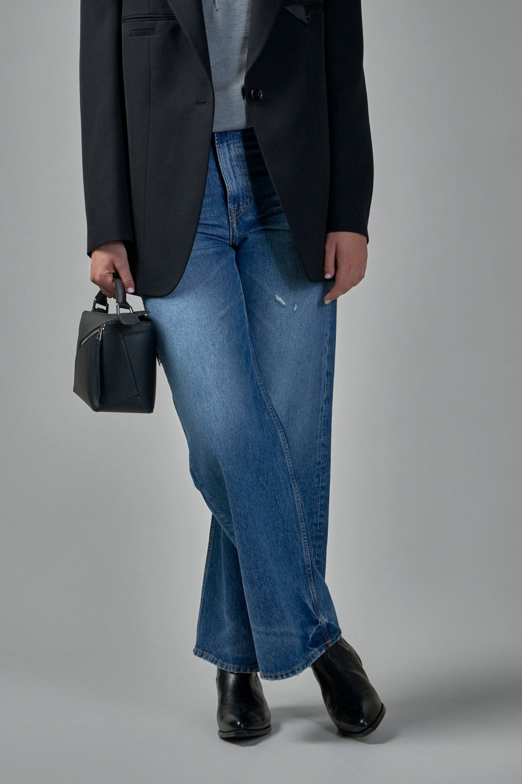 Acne Studios - Regular Fit High Waist Wide Leg Jeans - LABELS