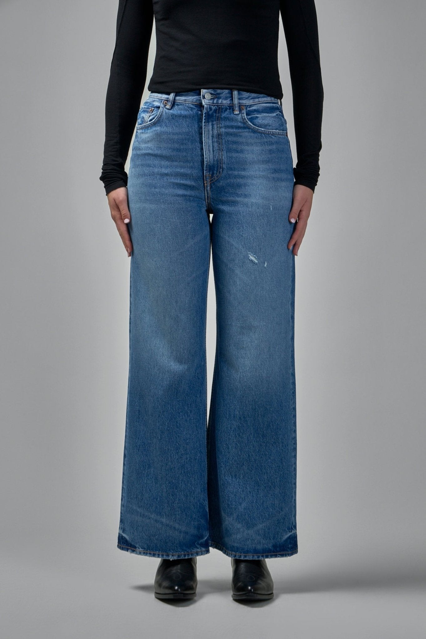 Acne Studios - Regular Fit High Waist Wide Leg Jeans - LABELS