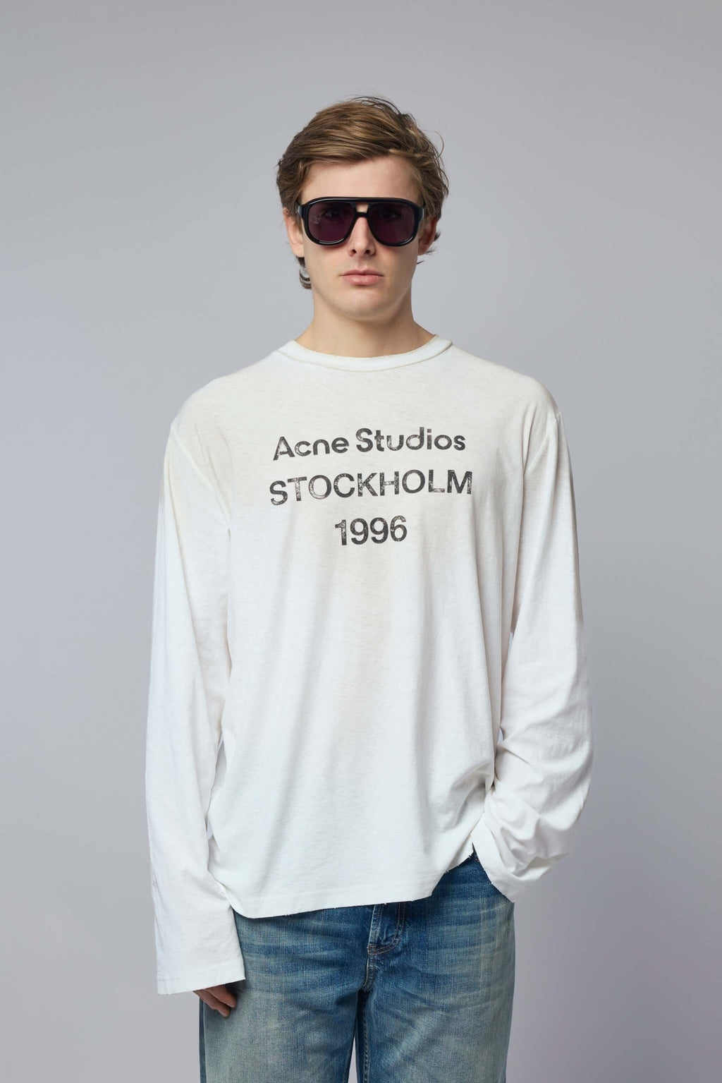 Acne Studios - Relaxed Fit LS Logo T-shirt - LABELS
