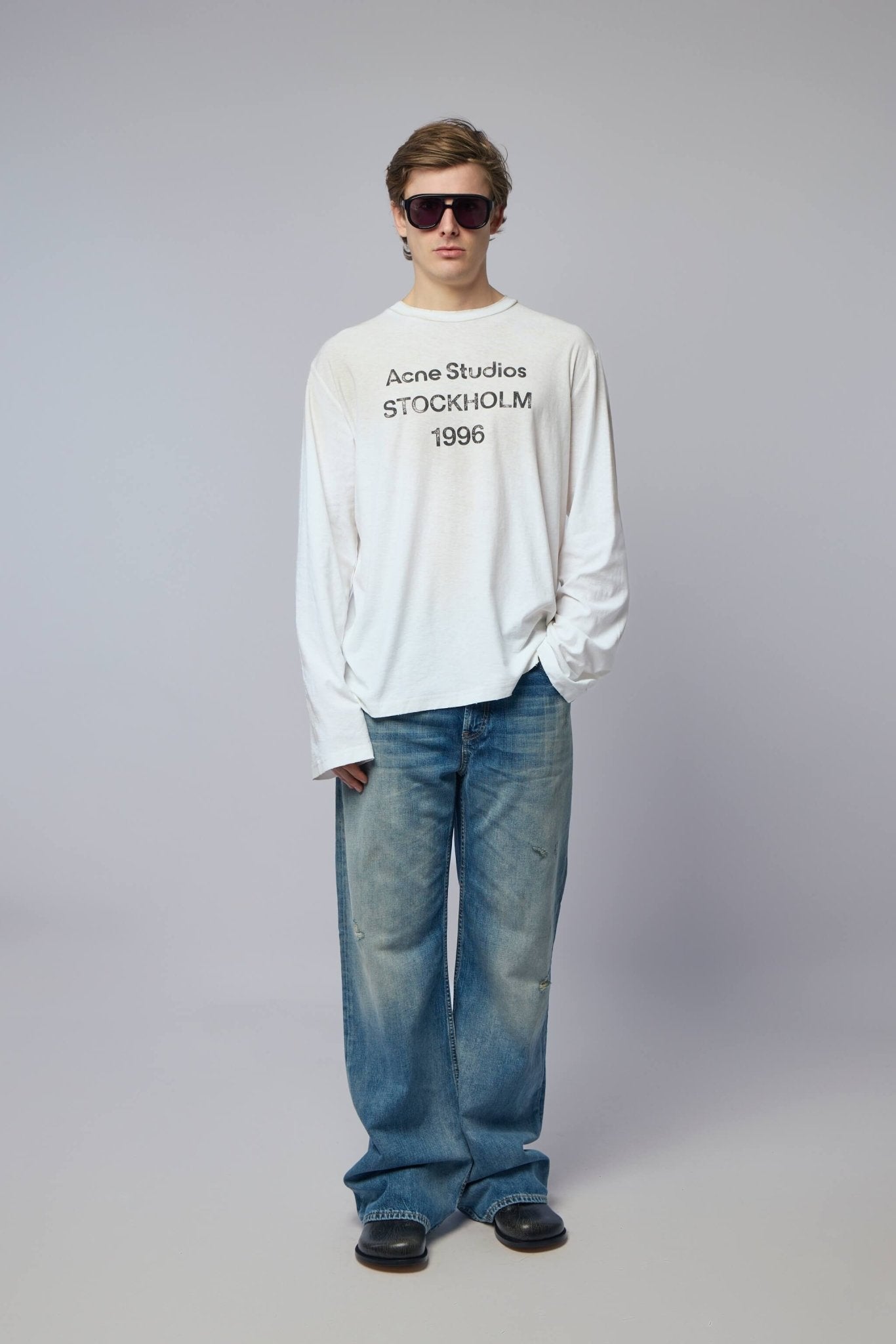Acne Studios - Relaxed Fit LS Logo T-shirt - LABELS