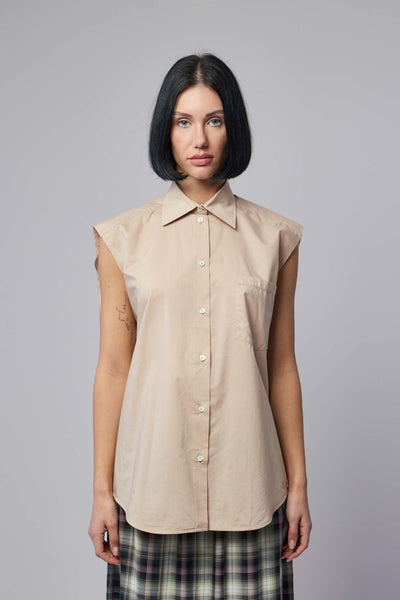 Sleeveless Silk Blouse