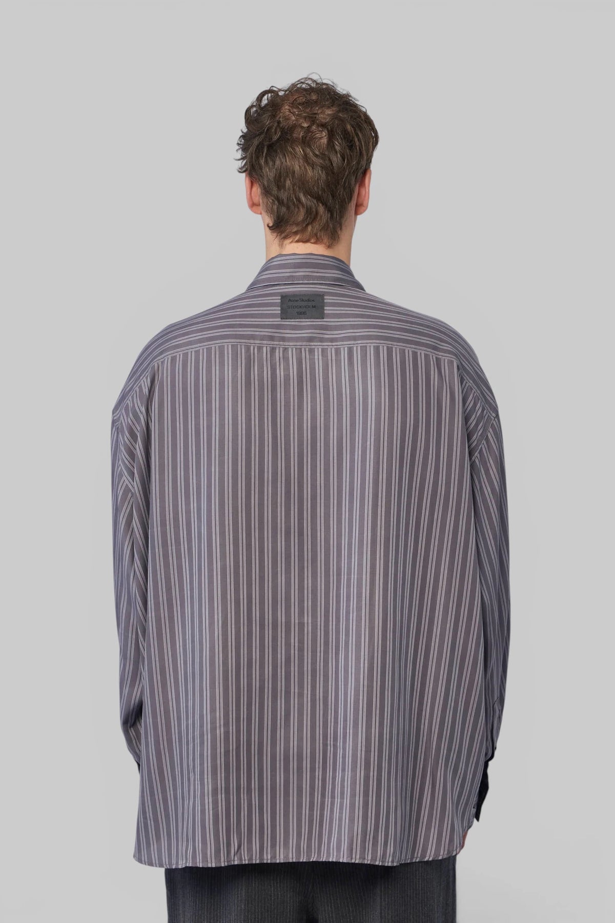 Acne Studios Shirts buttoned cuff detail on striped shirt