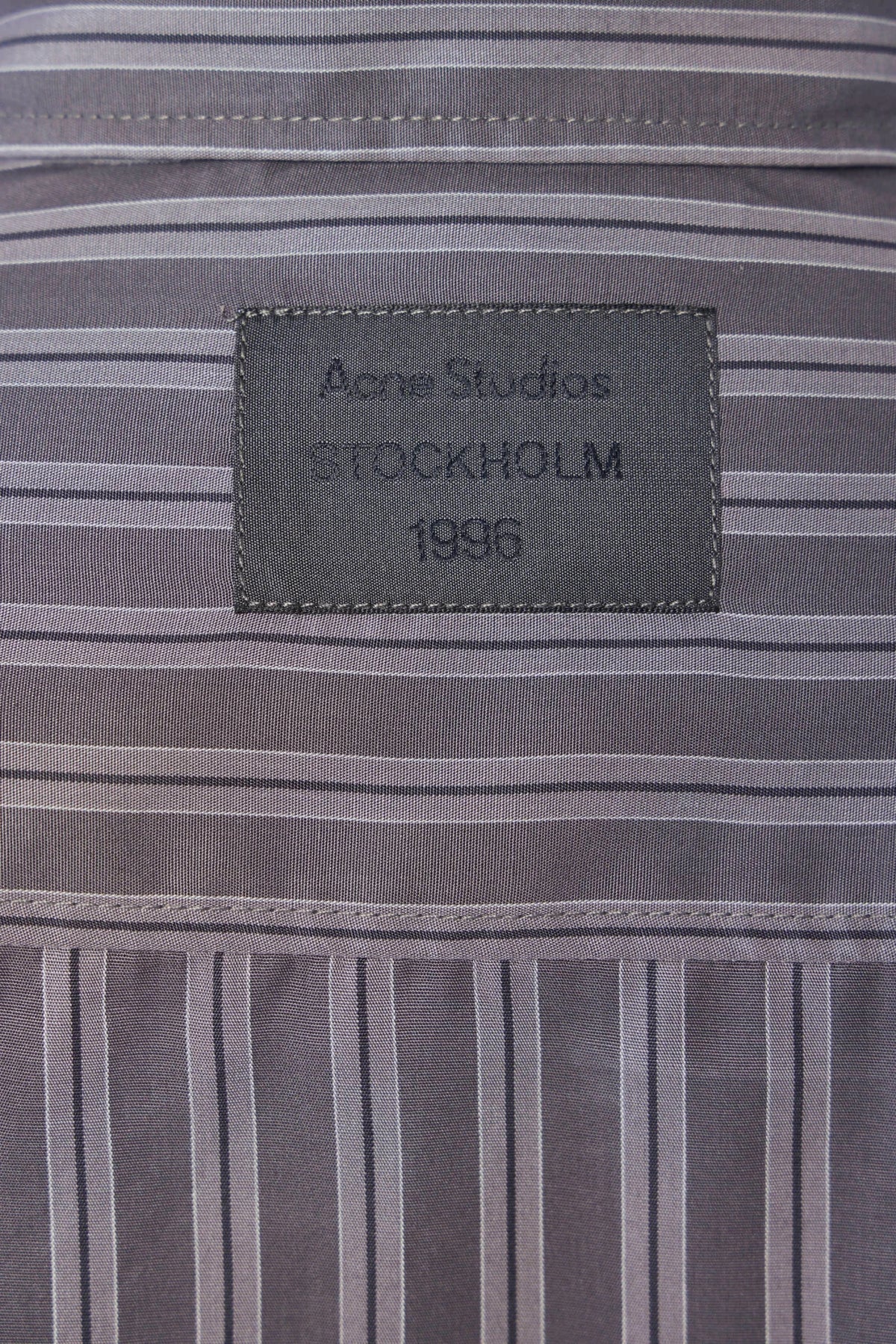 Acne Studios Shirts striped button-up shirt styled look