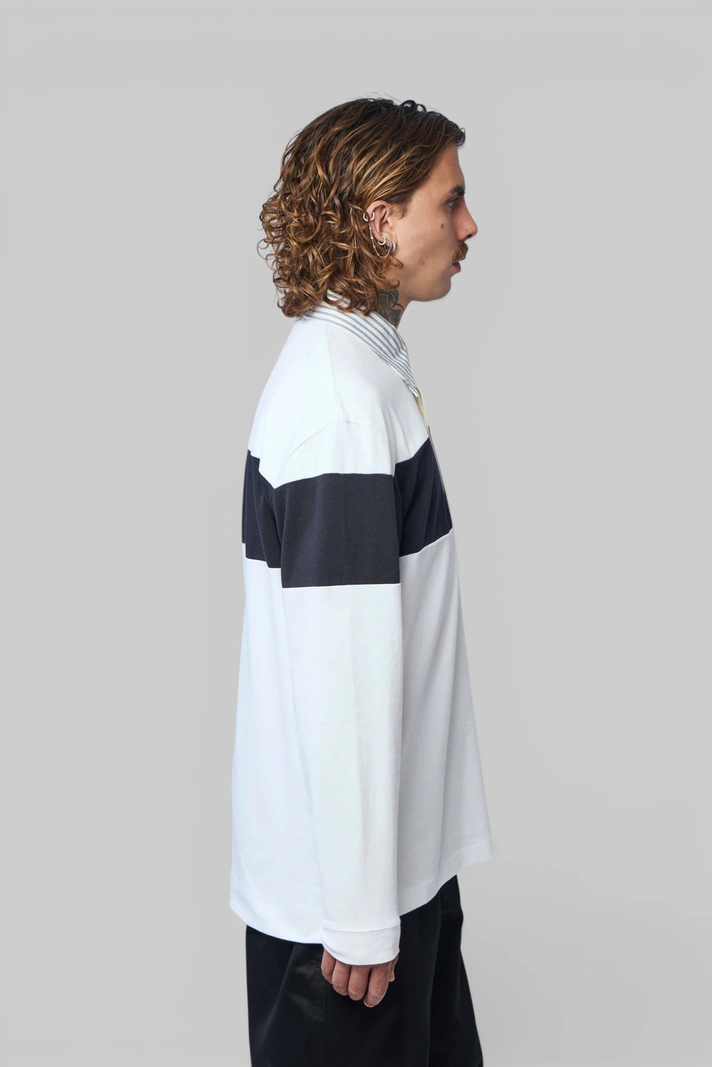 Acne Studios - Striped Polo Sweatshirt - LABELS