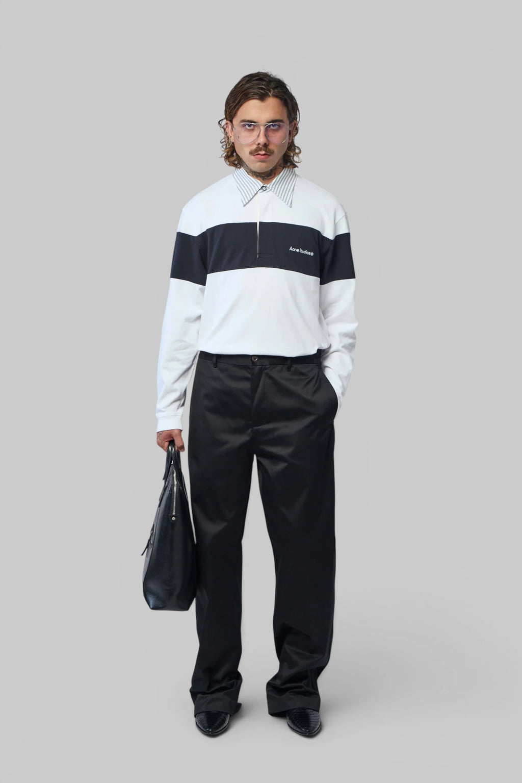 Acne Studios - Striped Polo Sweatshirt - LABELS