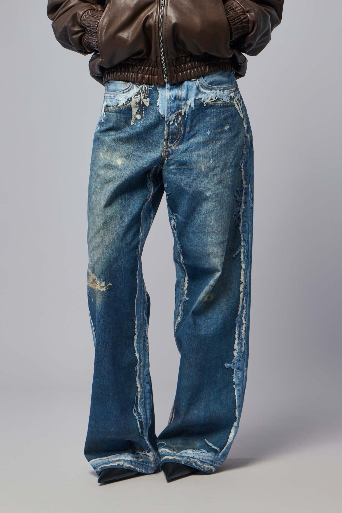 Acne Studios Trompe‑L'œil Jeans - Wide-Leg Denim – LABELS