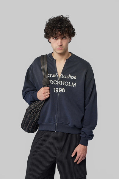 Washed Zip-up Cardigan