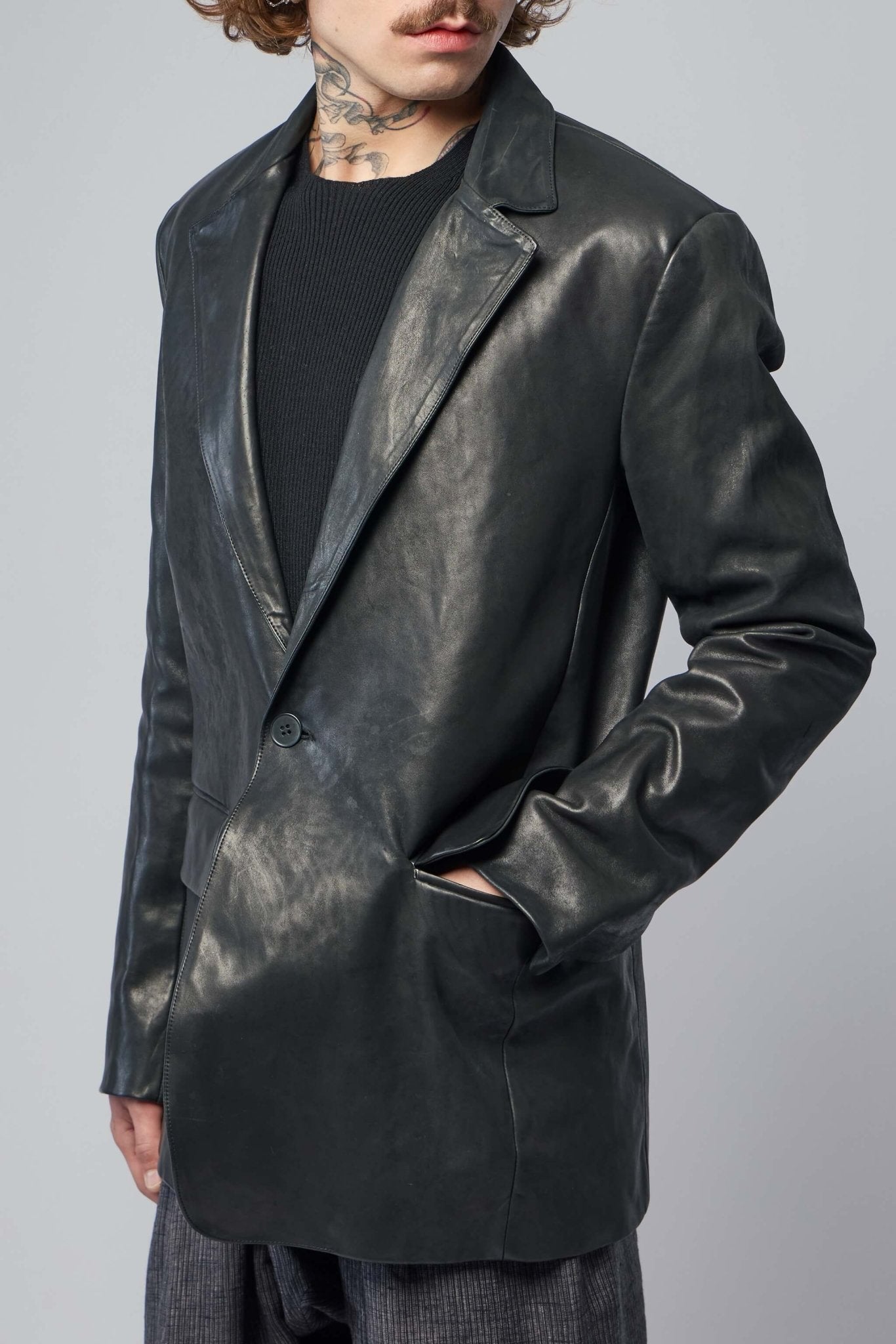 Adicianno Veventitre A1923 Leather Jackets Blazer – LABELS