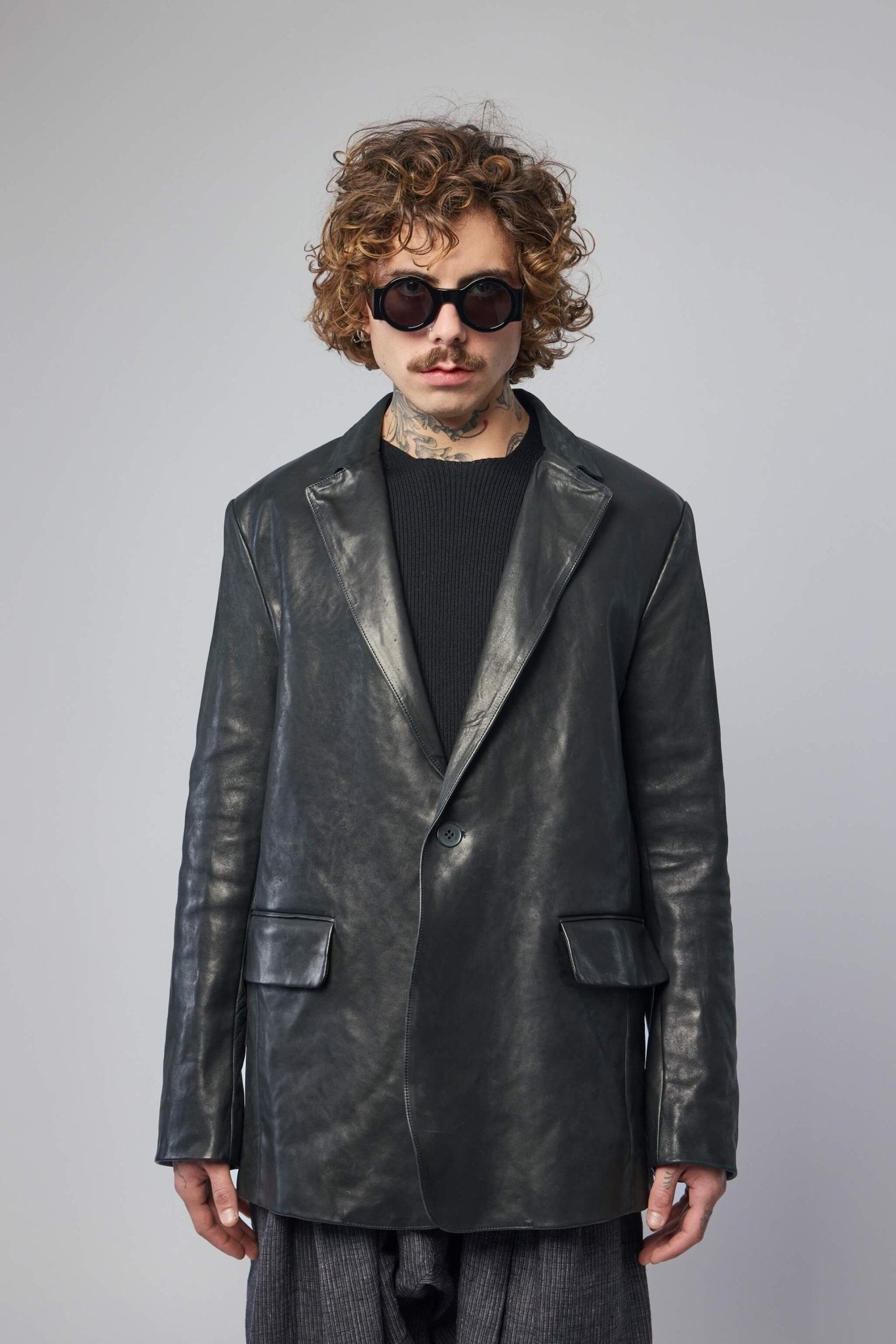 Adicianno Veventitre A1923 Leather Jackets Blazer – LABELS